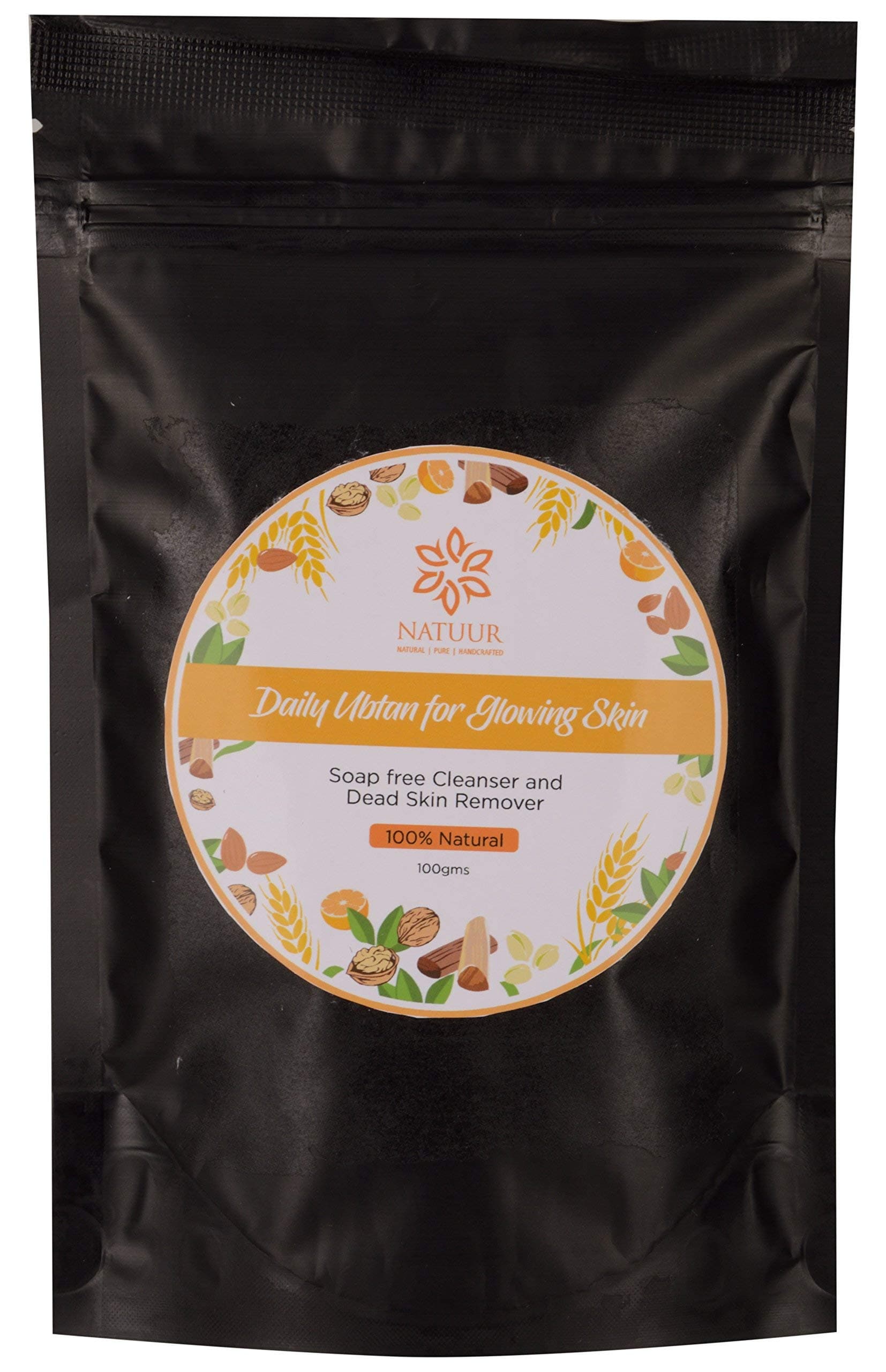 NATUUR - Daily Ubtan for Glowing Skin - 200g | Deep Exfoliation | Anti-Inflammatory Properties | Control Dark Spots | Hydrated and Glowing Skin | Remove Dry and Dead Skin Cells