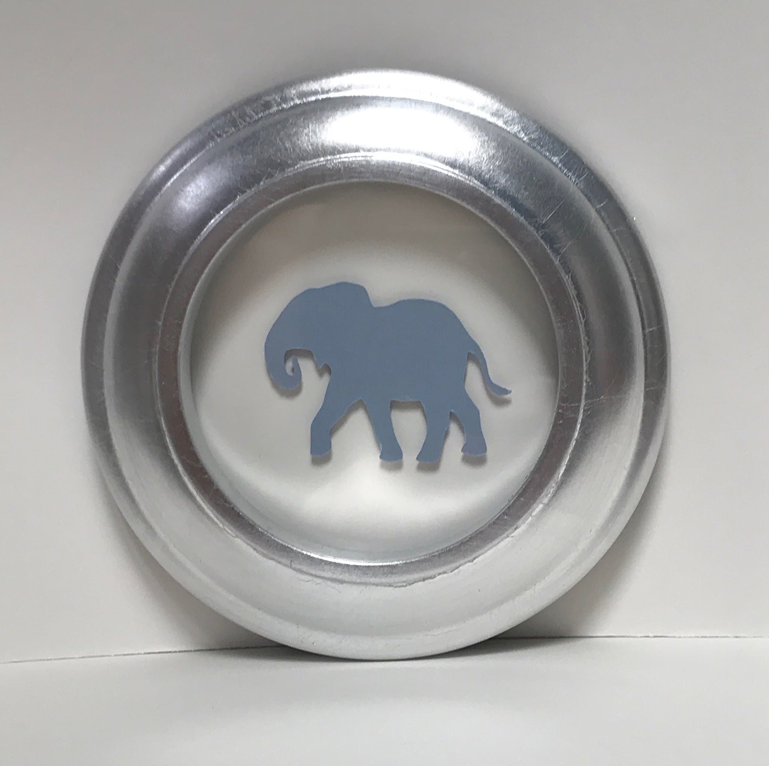 Round Hand Silver Leafed 4" Picture Frame