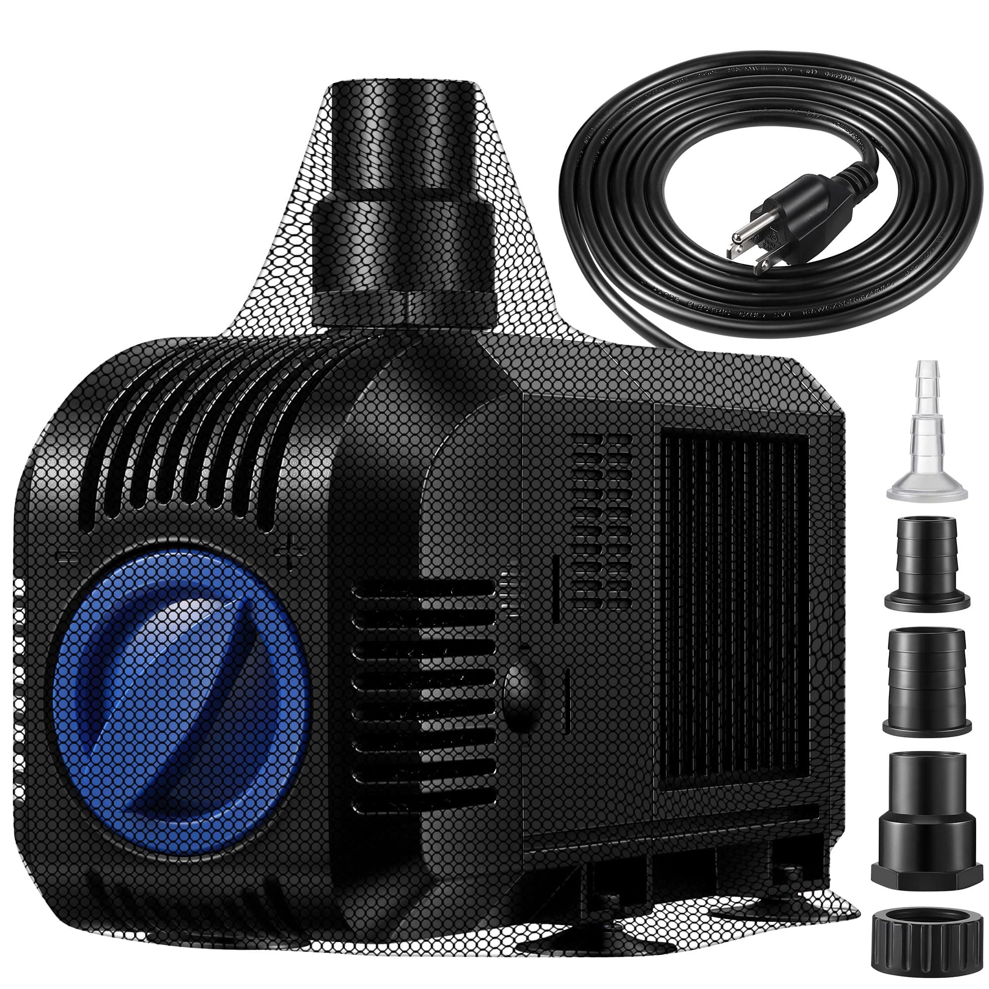 1600GPH Submersible Water Pump, 100W Electric Waterfall Water Fountain Pump, Pond Pump Kit for Garden Pool Fish Aquarium Tank