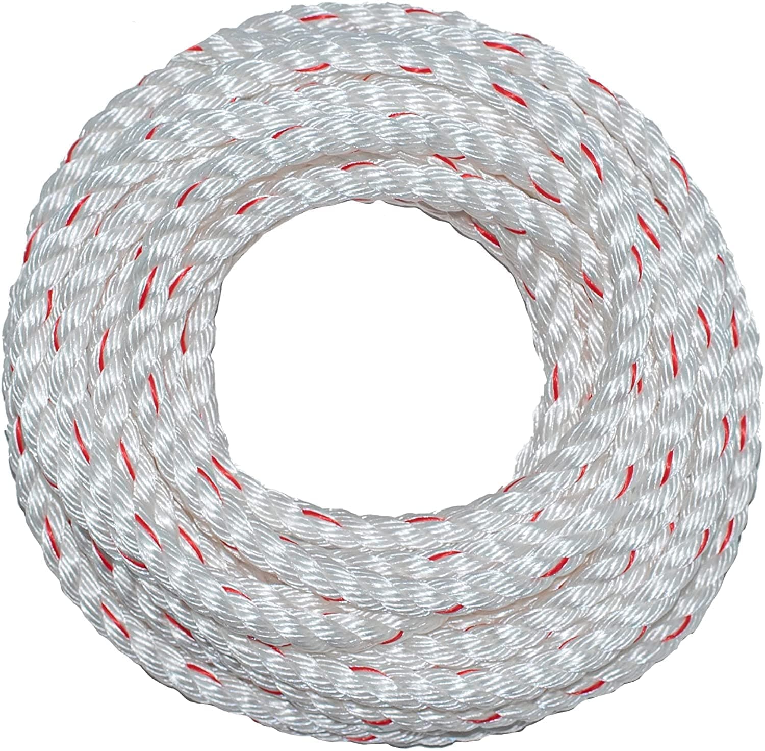 SGT KNOTS Twisted PolyDac/Combination Rope - Triple-Strand Twisted Design, Heavy-Duty, OSHA Approved 5/8" for Industrial Fall Protection, Camping, Cargo Tie-Downs, and Fishing (1/2" x 50ft, White)
