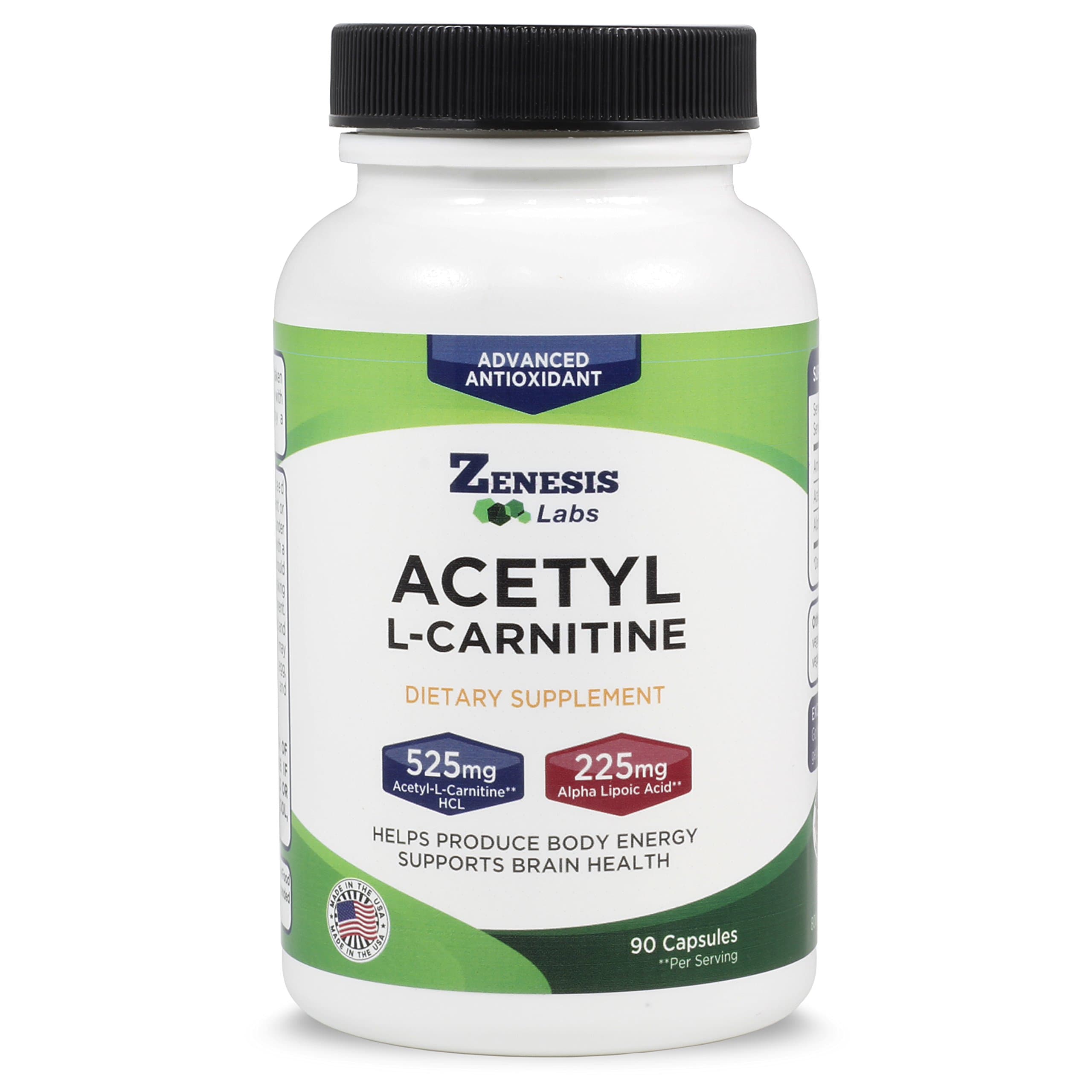 - Zenesis Labs Acetyl L-Carnitine with Alpha Lipoic Acid - 90 Capsules