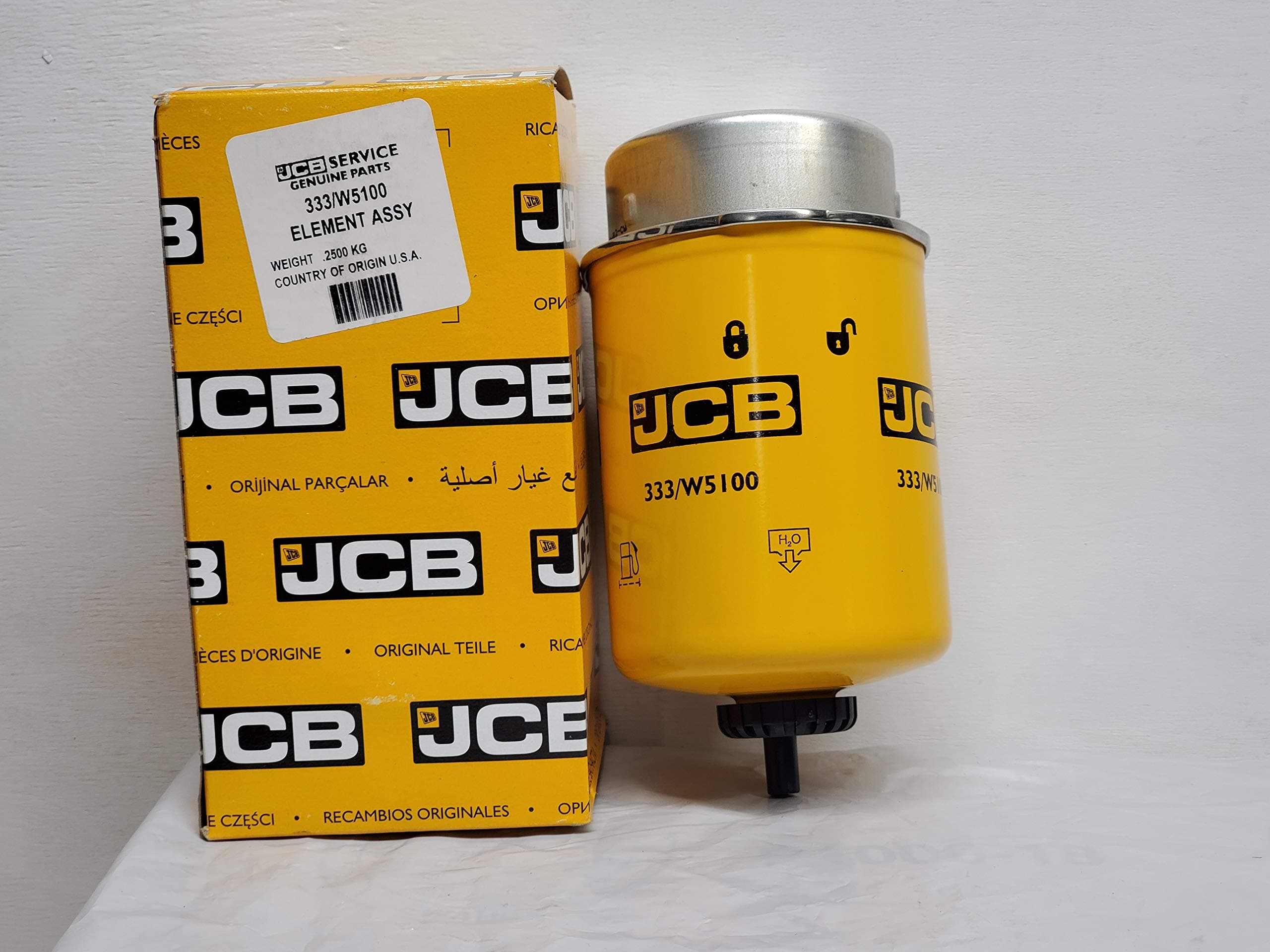 JCB Fuel Filter (333/W5100) for JCB 150, 190, 215, 525-60, 55Z1, 407, 409