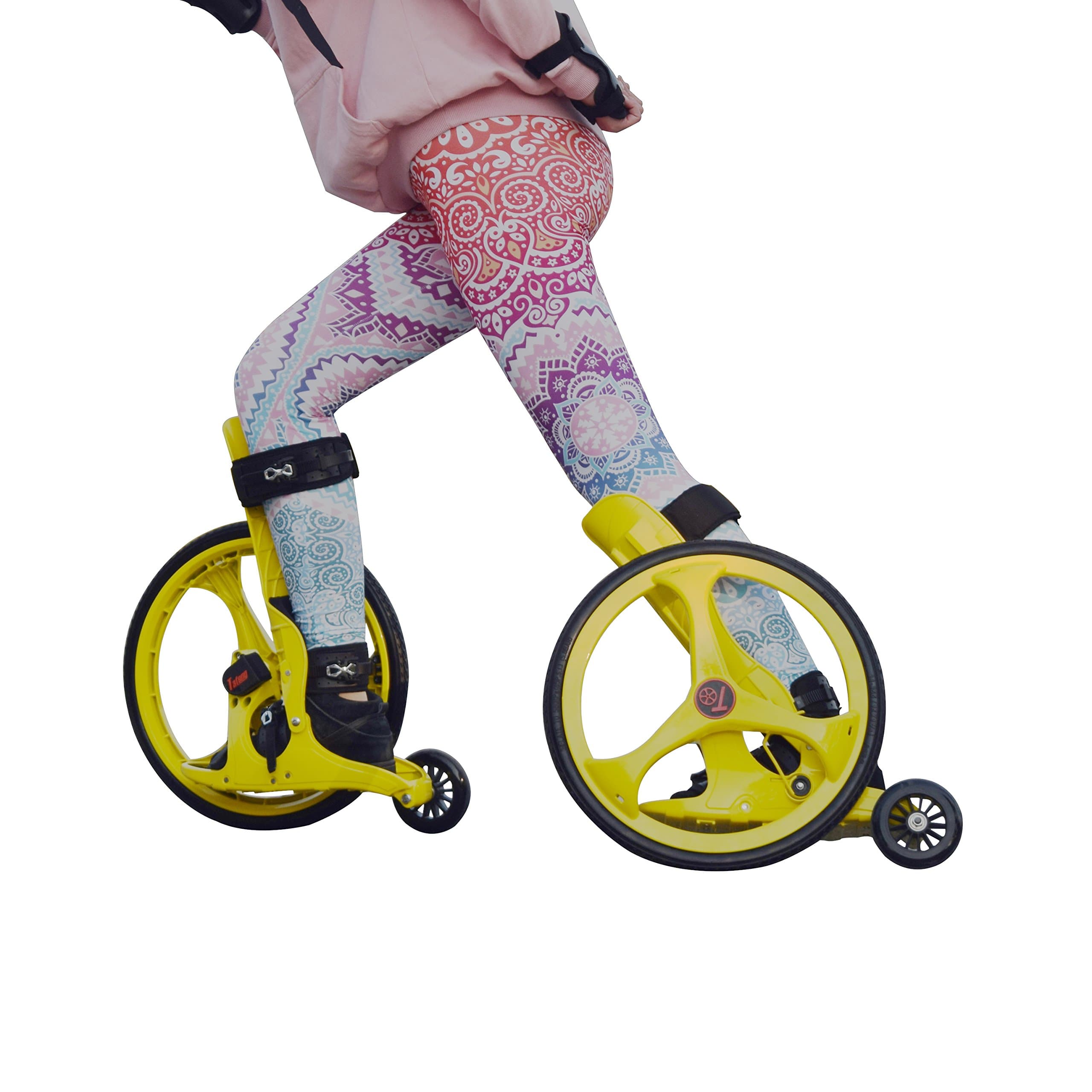 Off-Road Roller Skate, for Adult and Teenage. with Big Wheel Adapt Lawn Gravel Road Rugged Land, Colour Yellow Wheel Diameter 19.3 inch/49CM