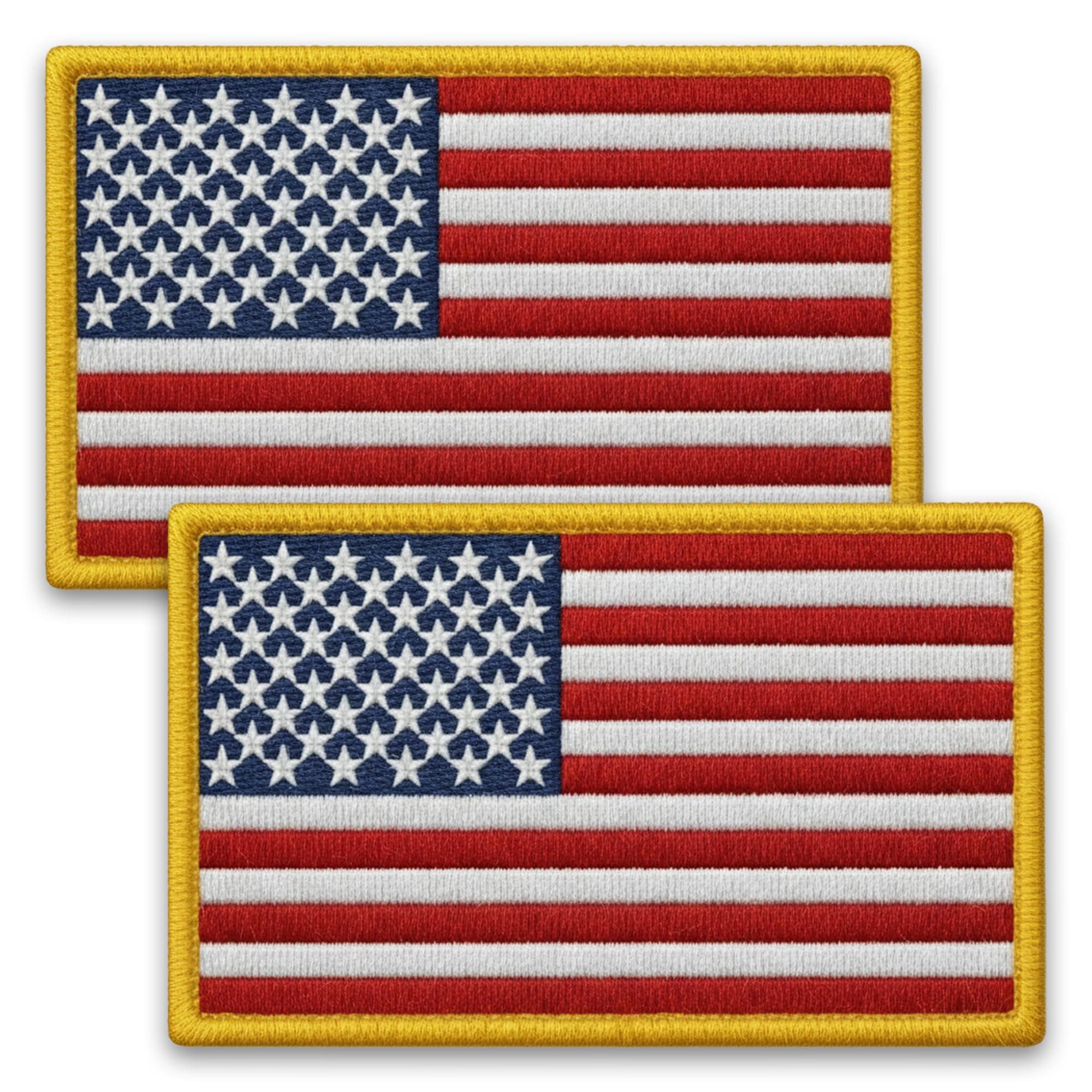 American Flag Patch Set of 2, Embroidered Tactical Patches for Backpacks, Tactical Vest, Dog Vest Harness, USA Flag Patch with Hook and Loop