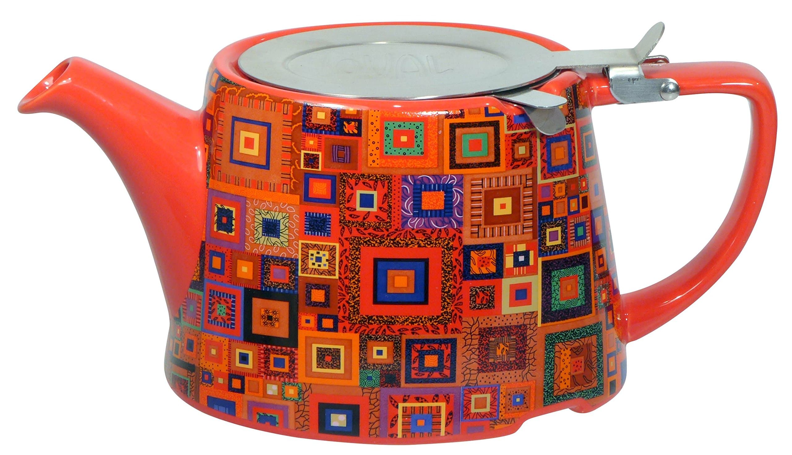 London Pottery Kaffe Fassett Oval-Filter Ceramic Infuser Teapot, 800 ml (28 fl oz) – Jewel