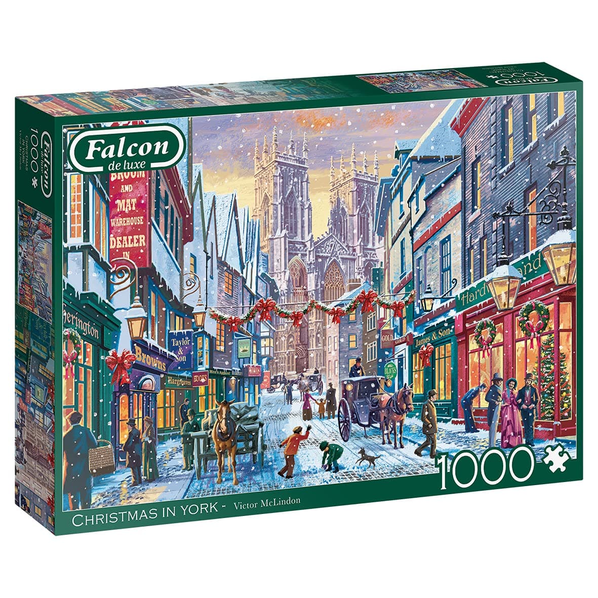 Jumbo, Falcon de luxe - Christmas in York, Jigsaw Puzzles for Adults, 1,000 piece
