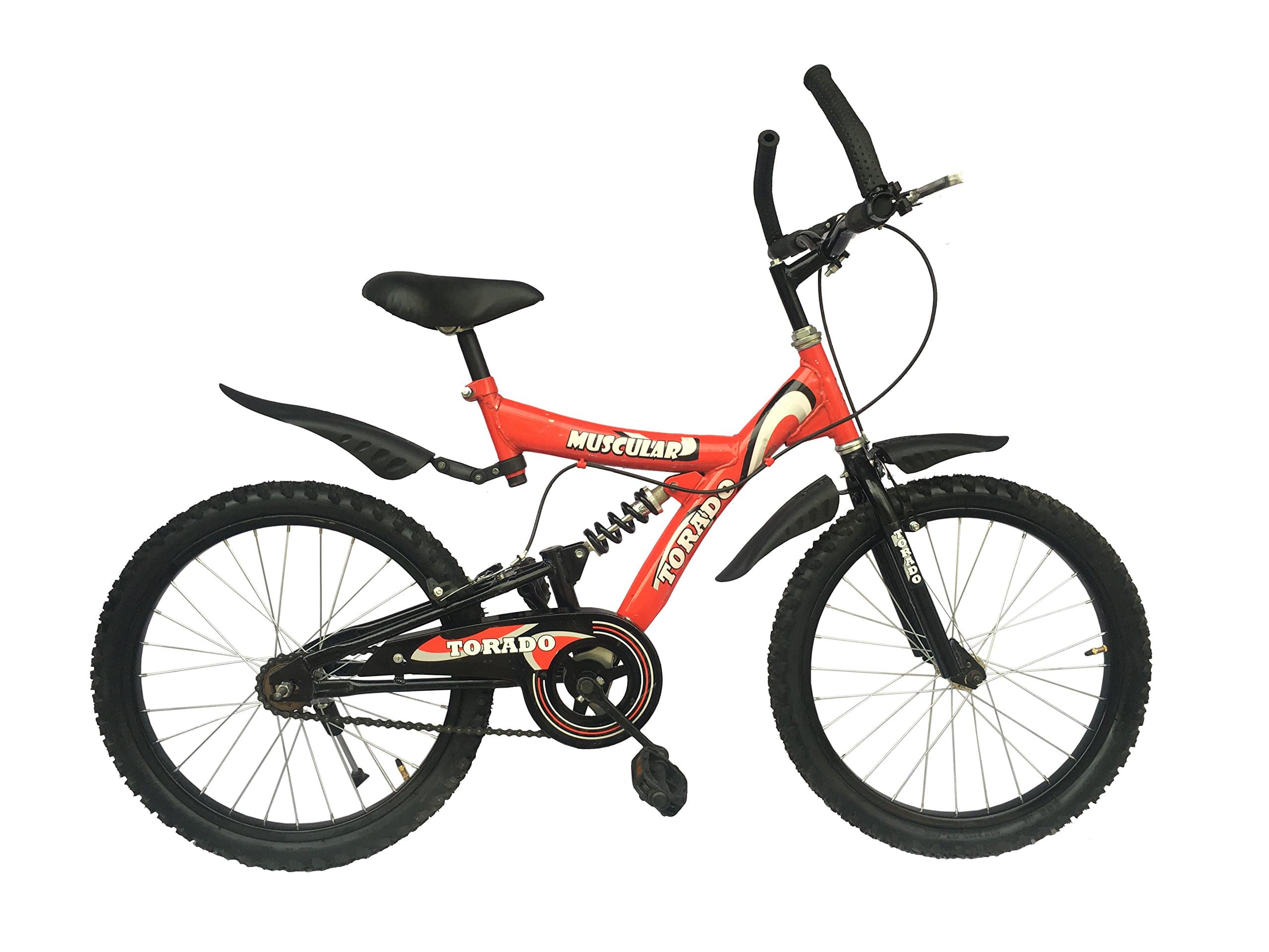 Torado Muscular 20 Inches Steel Body Bicycle for Children(Boys/Girls) - Red