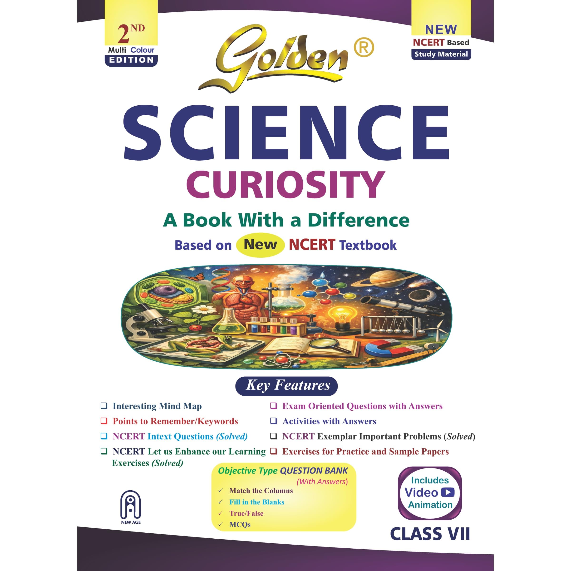 Golden Science Study Material Based on NEW NCERT Curiosity For Class 7 | For CBSE 2027 Exams |Summary | Solved NCERT Intext Questions | Solved NCERT ... | Objective Type Question Bank | MCQs