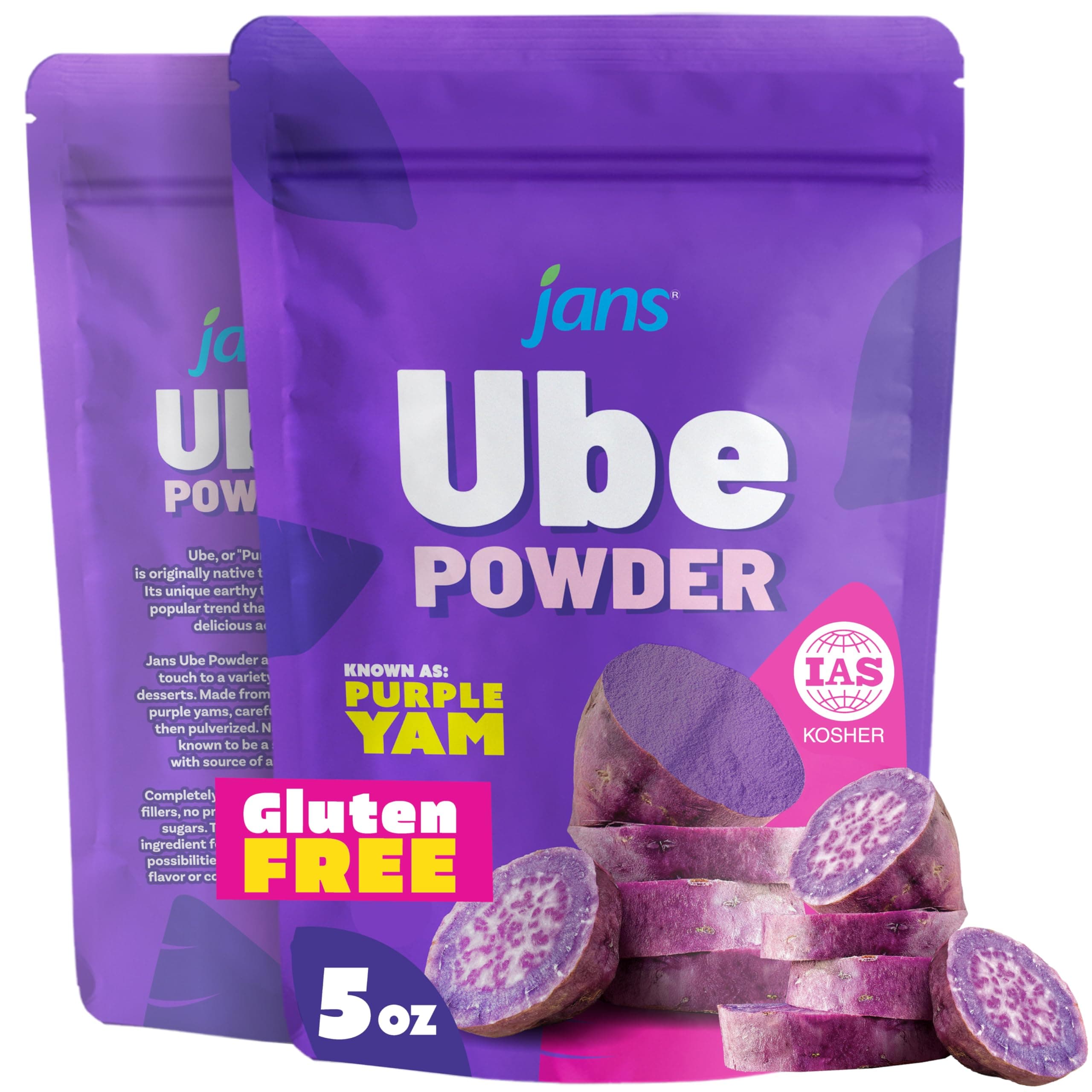 Jans - Natural Ube (Purple Yam) Powder - 5 oz