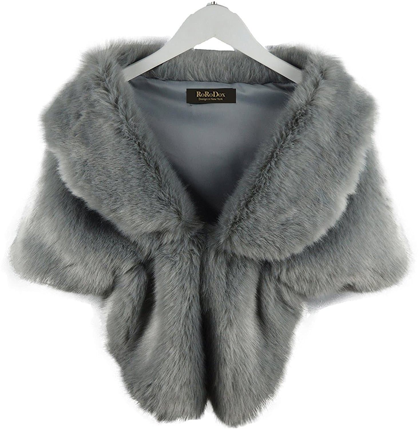 Warm Faux Fur Wedding Shawl Perfect For Wedding Party Show