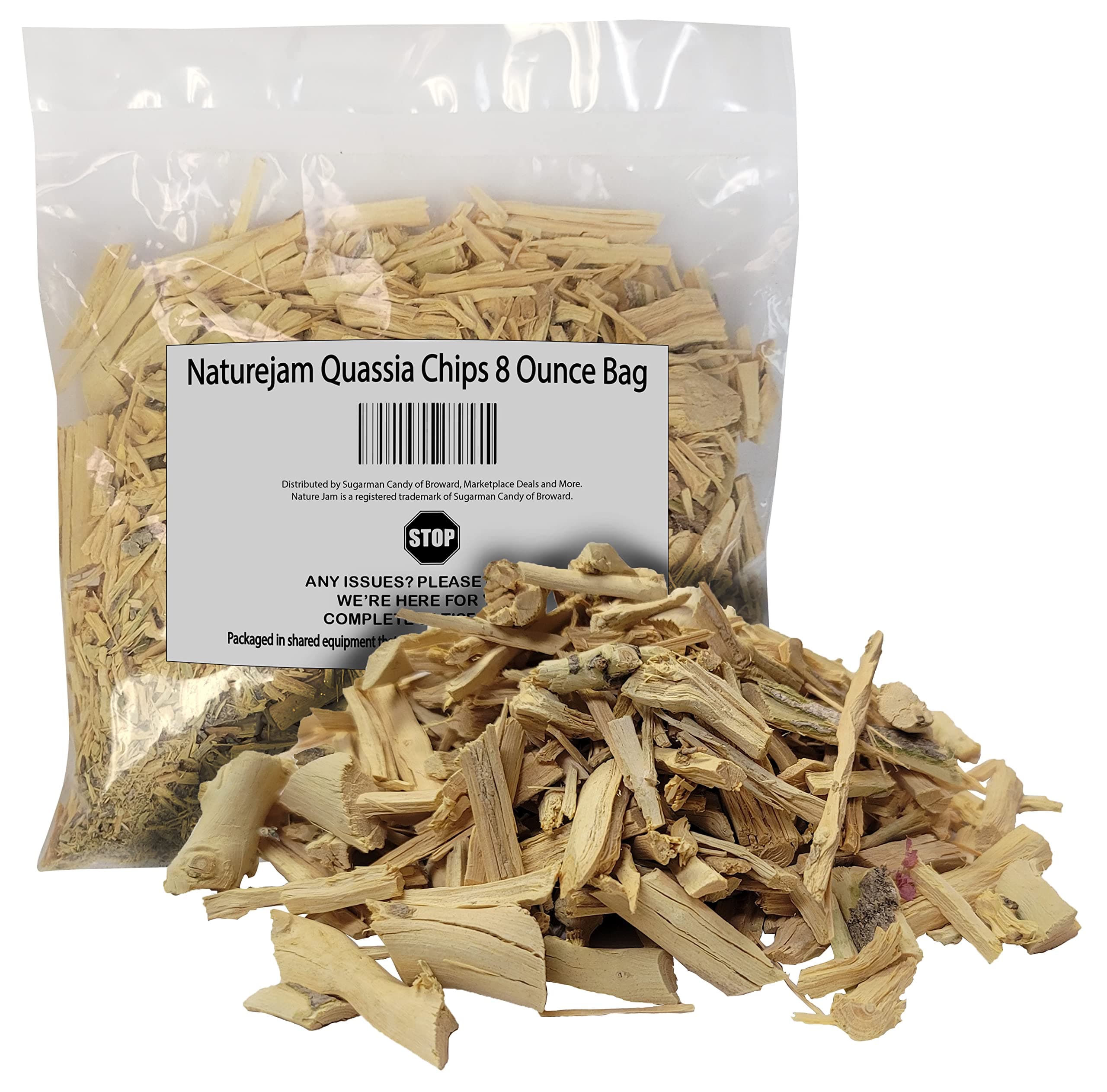 Quassia Bark Chips 8 Ounce Bag-100% Natural Wildcraft-No Processing aka Hombre Grande