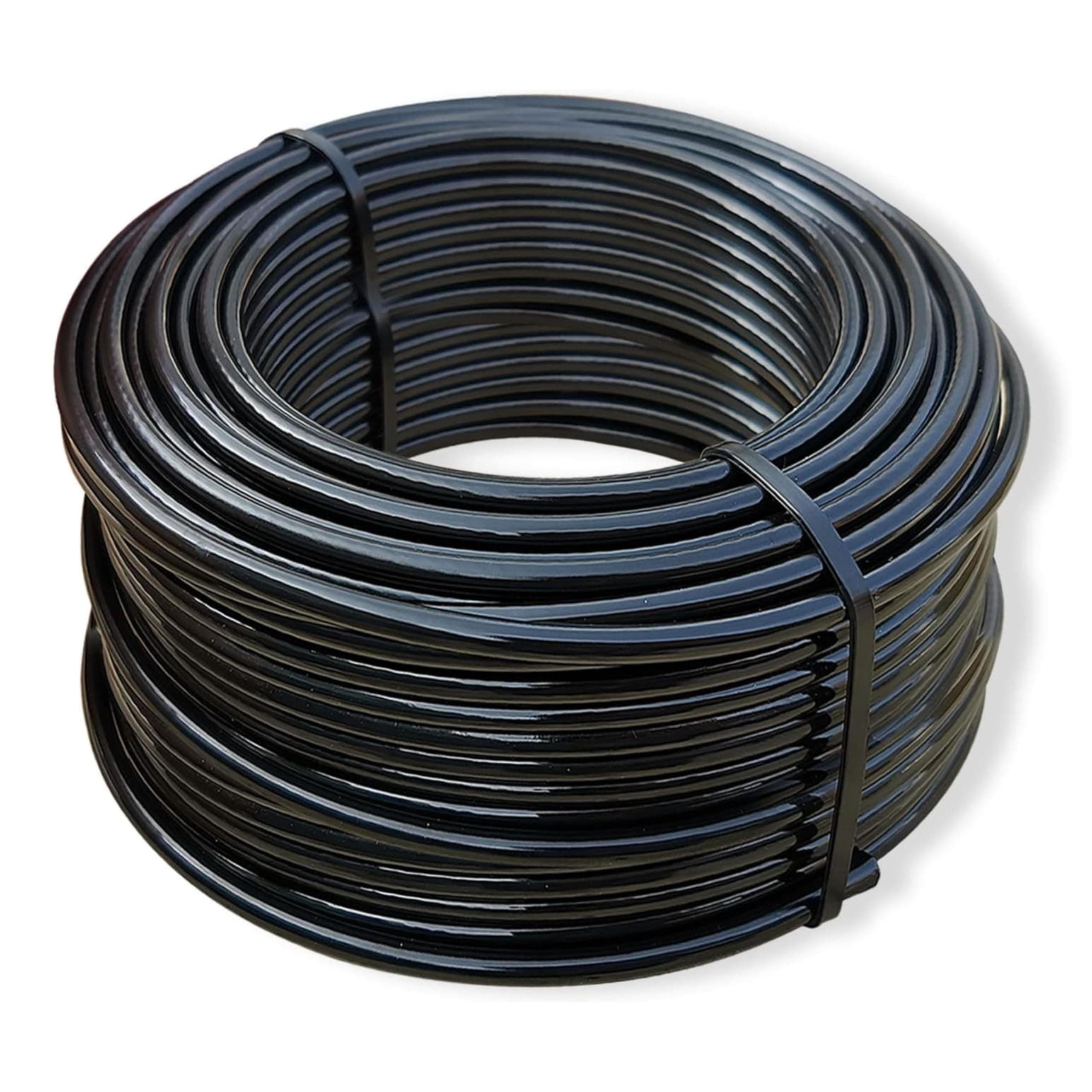 Fitness Guru® Premium Imported Gym Wire Rope – PU Coated Black Cable with Inner Steel Core for Gym Machines, Thickness- 6 MM, Length- 20 Meter