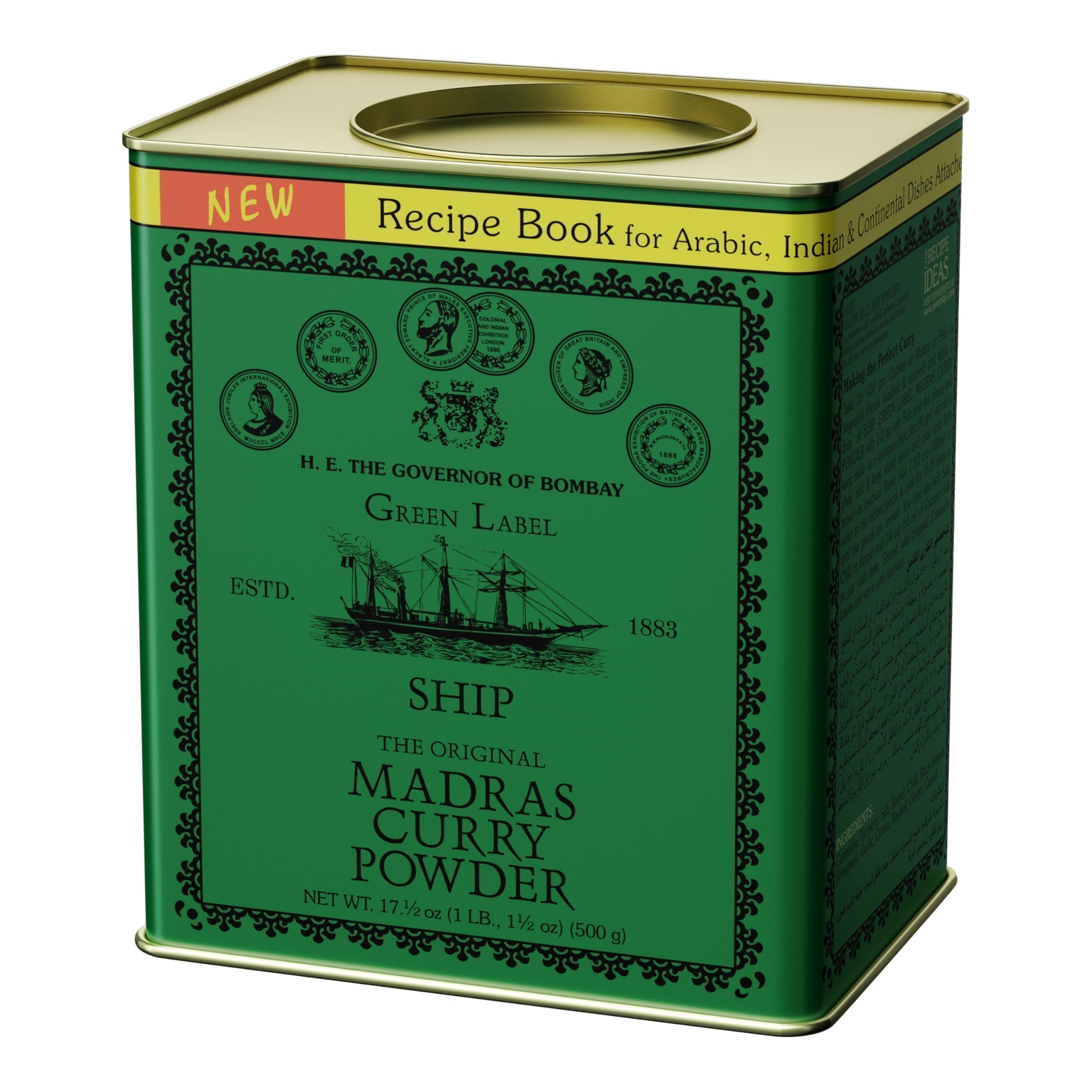 - Madras Curry Powder 500g | Authentic Indian Curry Masala Powder Blend with 15+ Spices | Sabzi, Biryani, Garam Masala & Chicken Curry Powder | Indian Spice Mix | Airtight Tin + Recipe Book