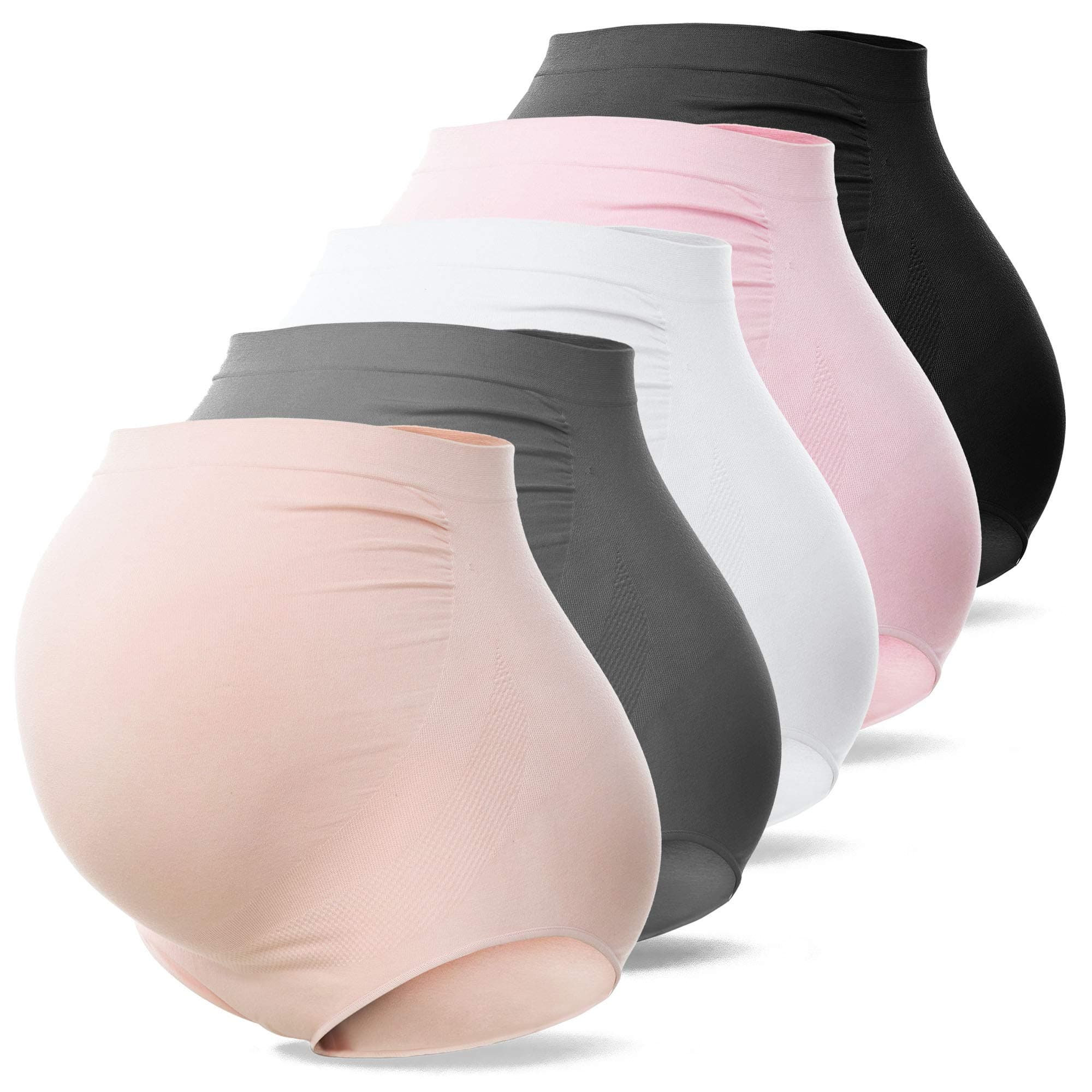 Women's Maternity High Waist Underwear Pregnancy Seamless Soft Hipster Panties Over Bump