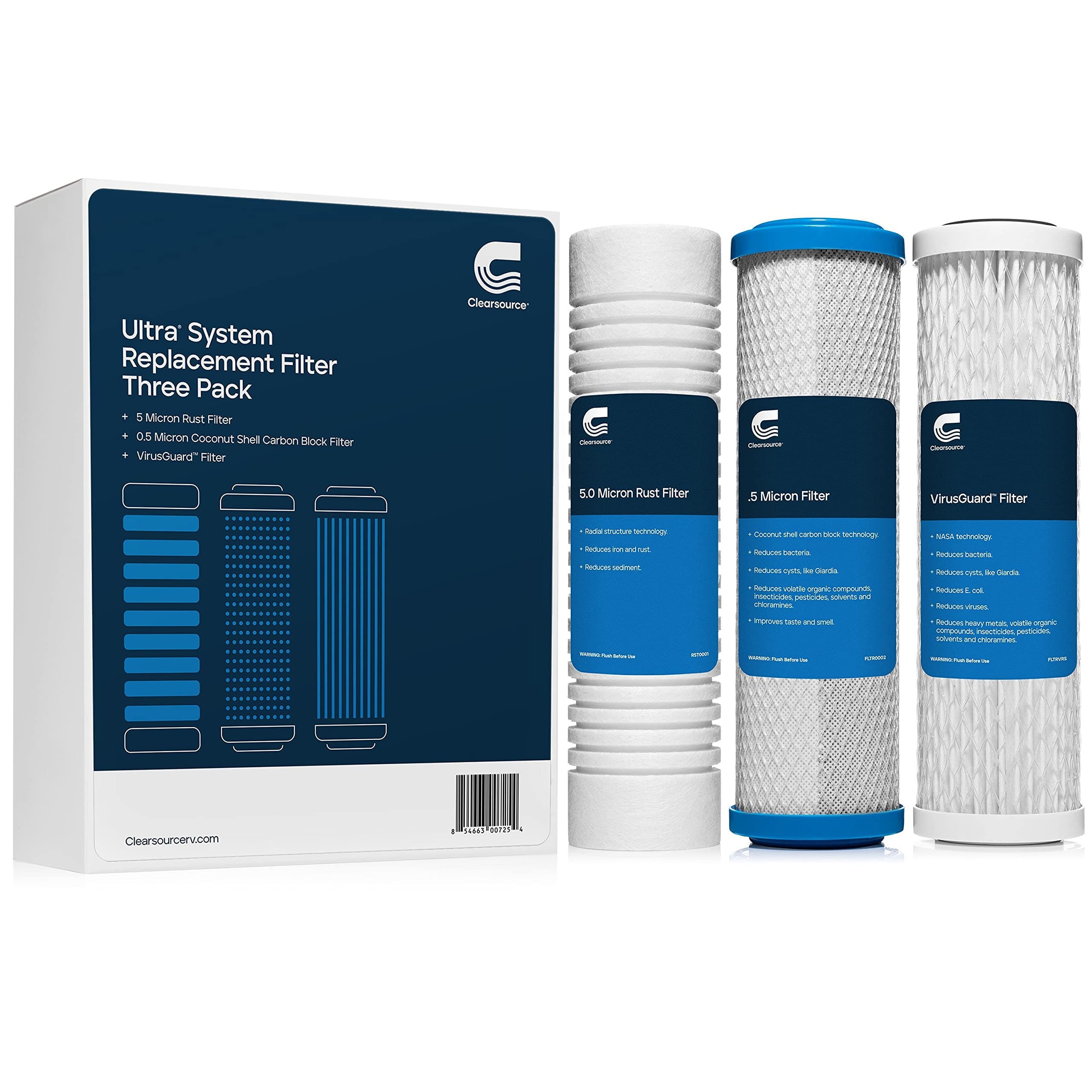 CLEARSOURCEUltra System Replacement Filter Three Pack with VIRUSGUARD