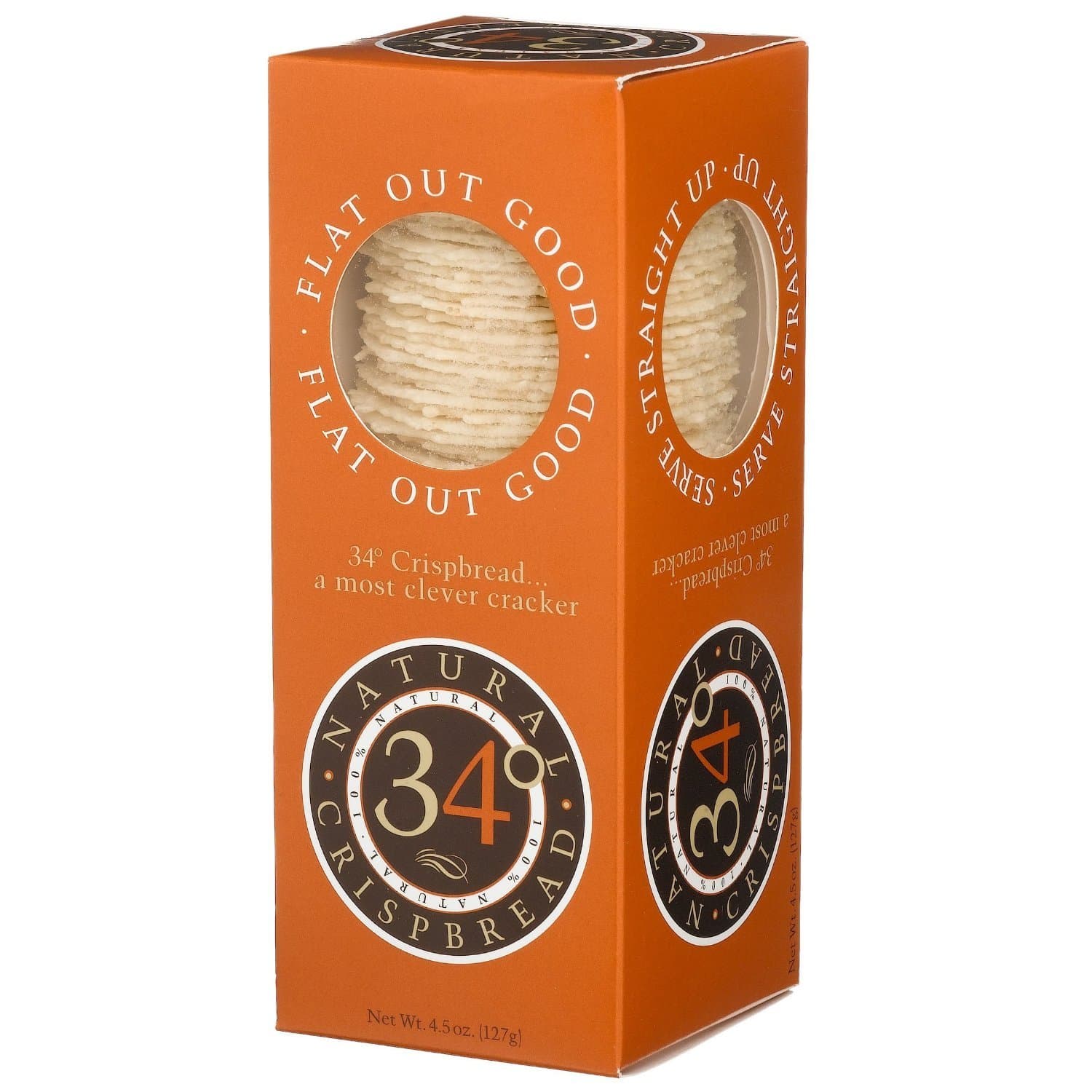 34 Degrees Natural Crispbread 4.50 Ounces (Case of 18)