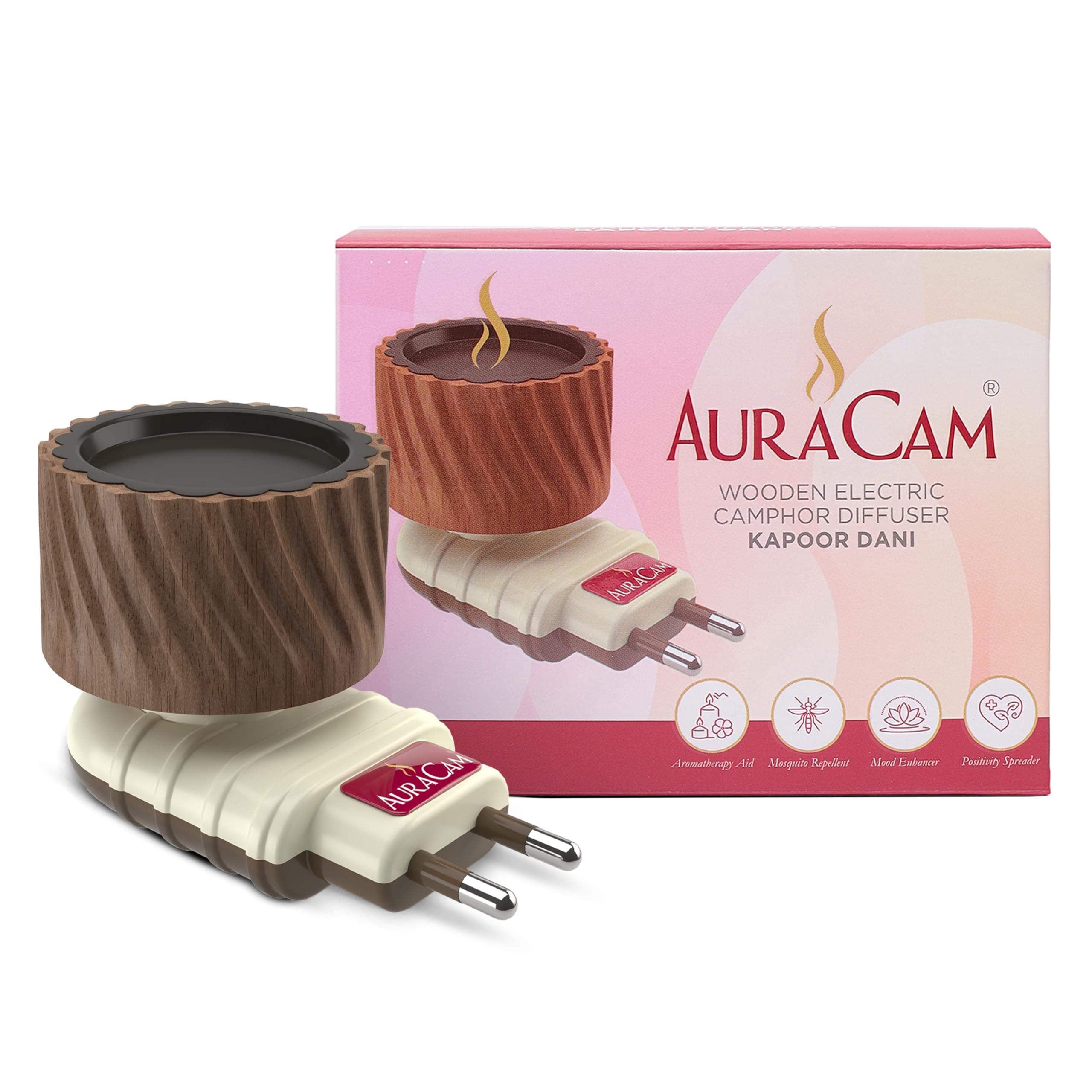 Camphor Burner | Essential Oil Diffuser/Bakhoor Kapoor Diffuser | Electric Diffuser for Fragrance/Kapur Dani for Pooja, Meditation, Havan/Kappor Stand for Home, Office (Pack of 1)