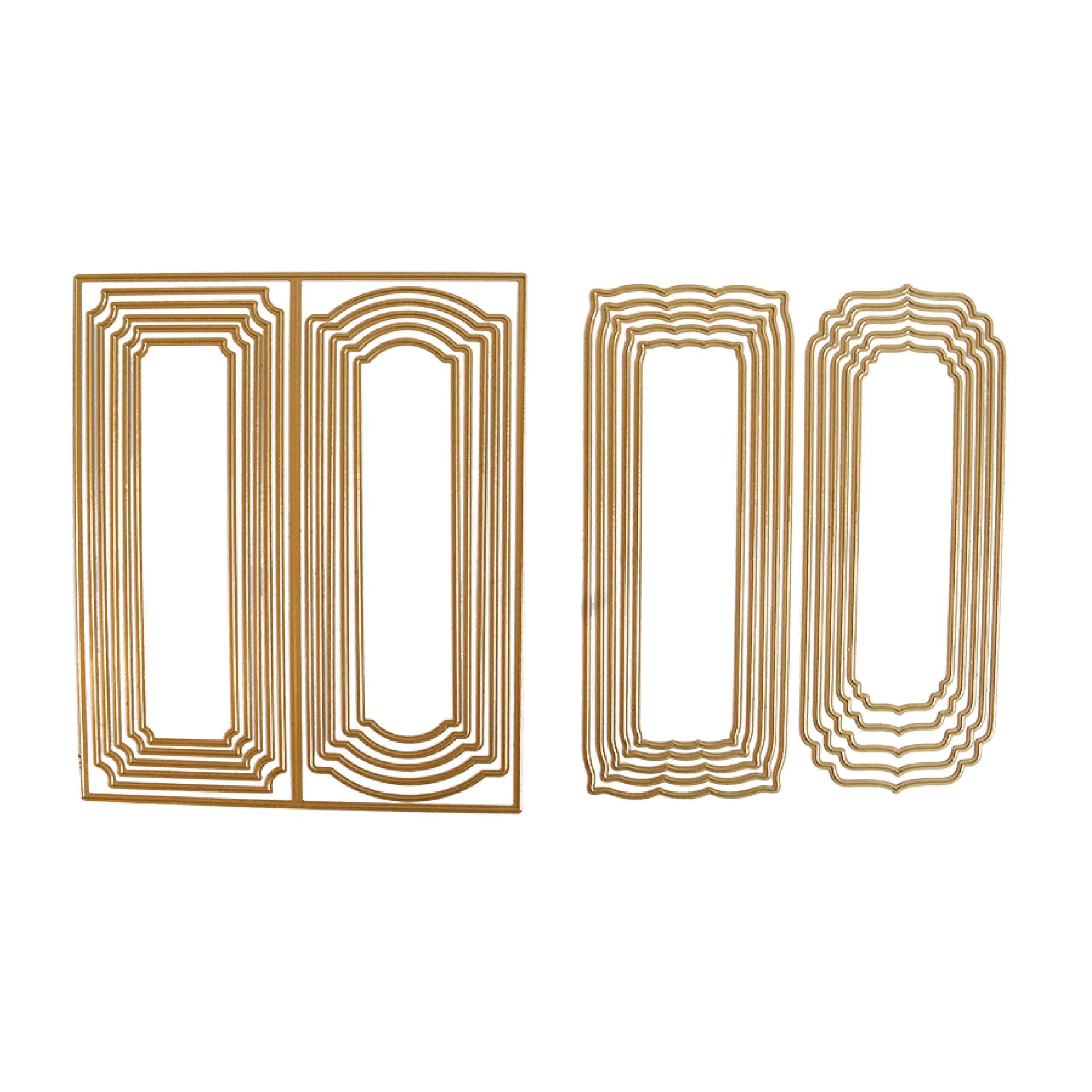 Anna GriffinSlimline Compendium Card Dies - Metal Die Cuts for Paper Crafting, Scrapbooking and Card Making Supplies- Fits in a Standard Business Size Envelope - 21 Dies, Largest Die at 7.75" x 9.25"