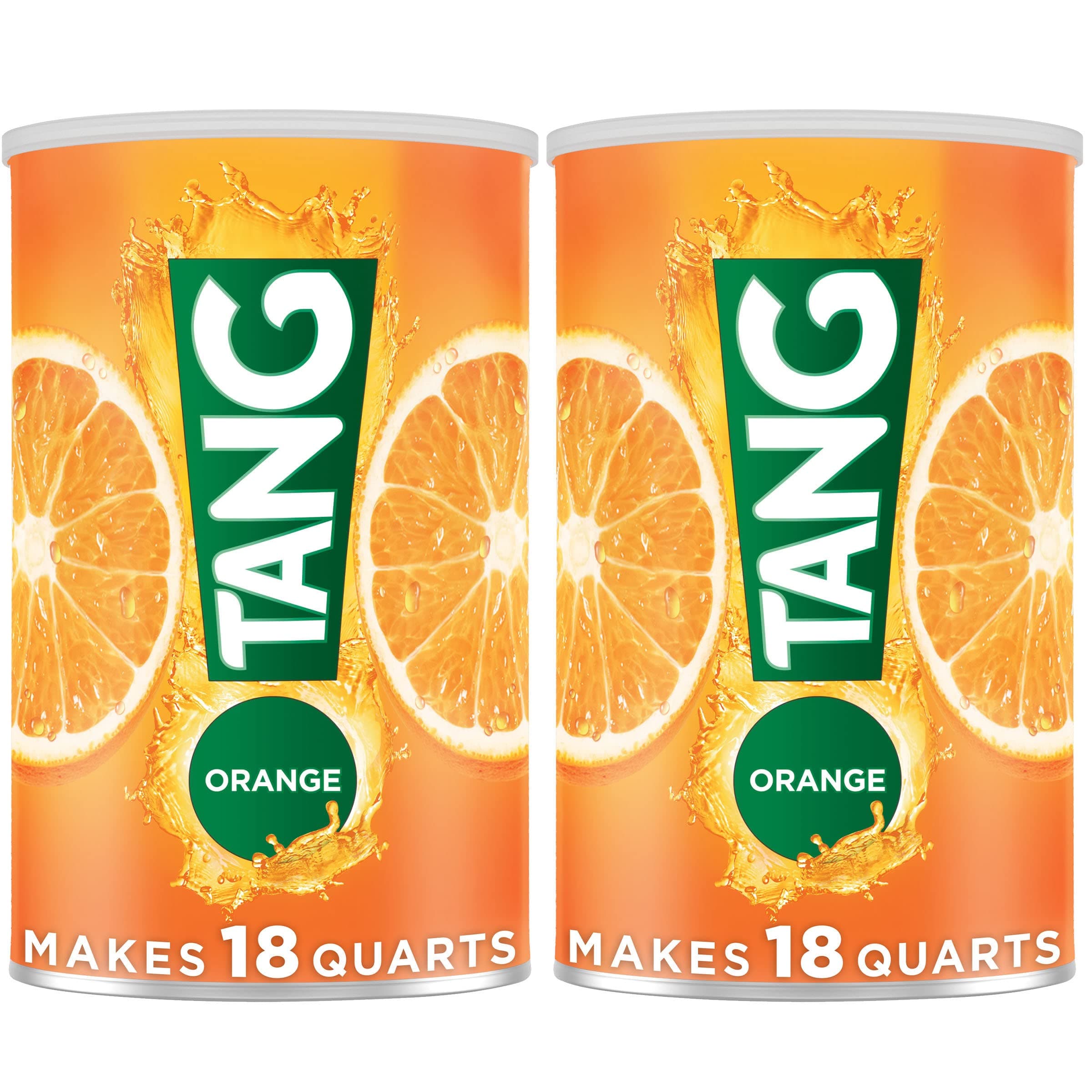 Tang Jumbo Orange Naturally Flavored Powdered Drink Mix 2 Count 63 Oz Canisters