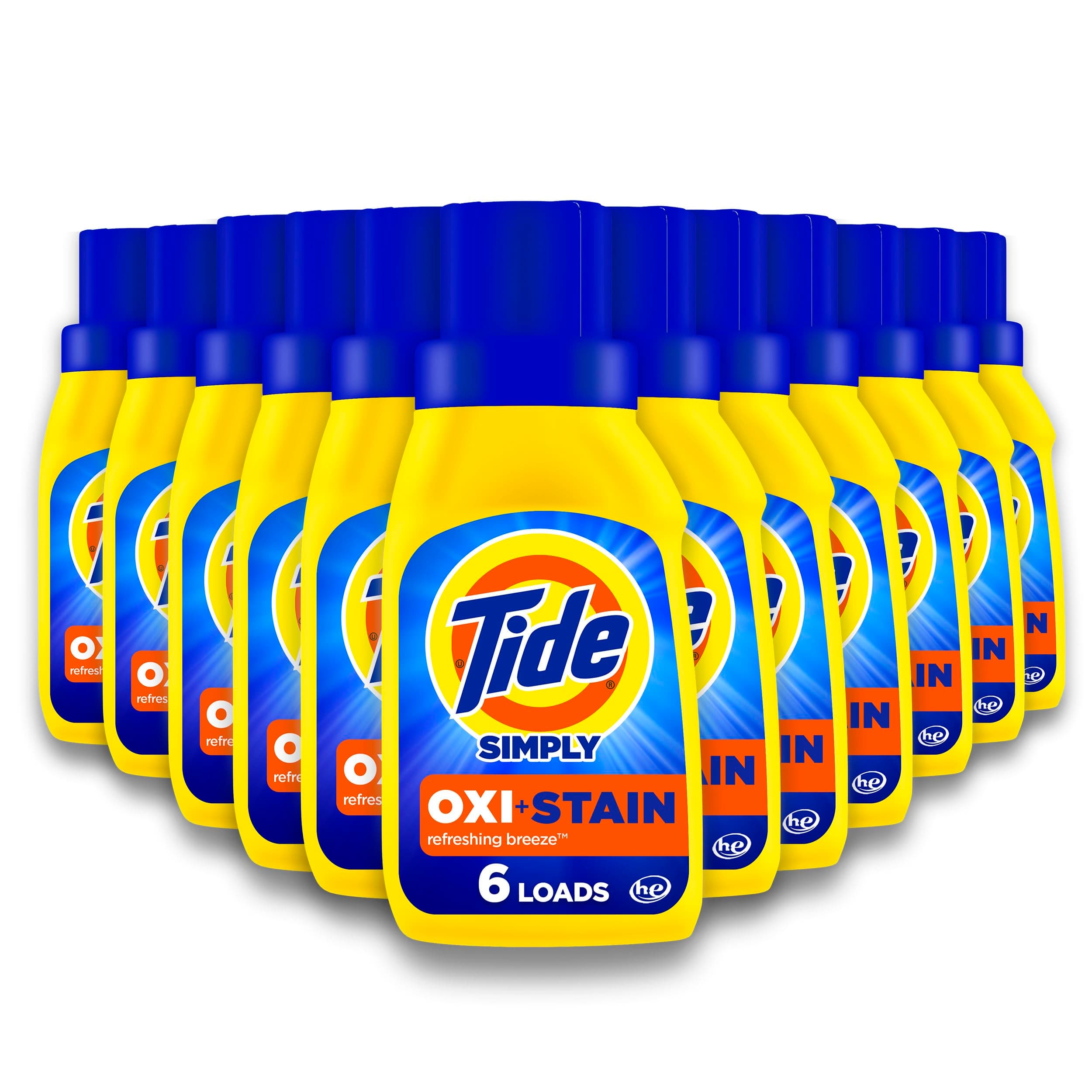 Tide Simply Oxi Boost + Ultra Stain Release Laundry Detergent, 10 fl oz, 6 Loads, Tough on Stains, Whitens, Brightens, Refreshing Breeze Scent