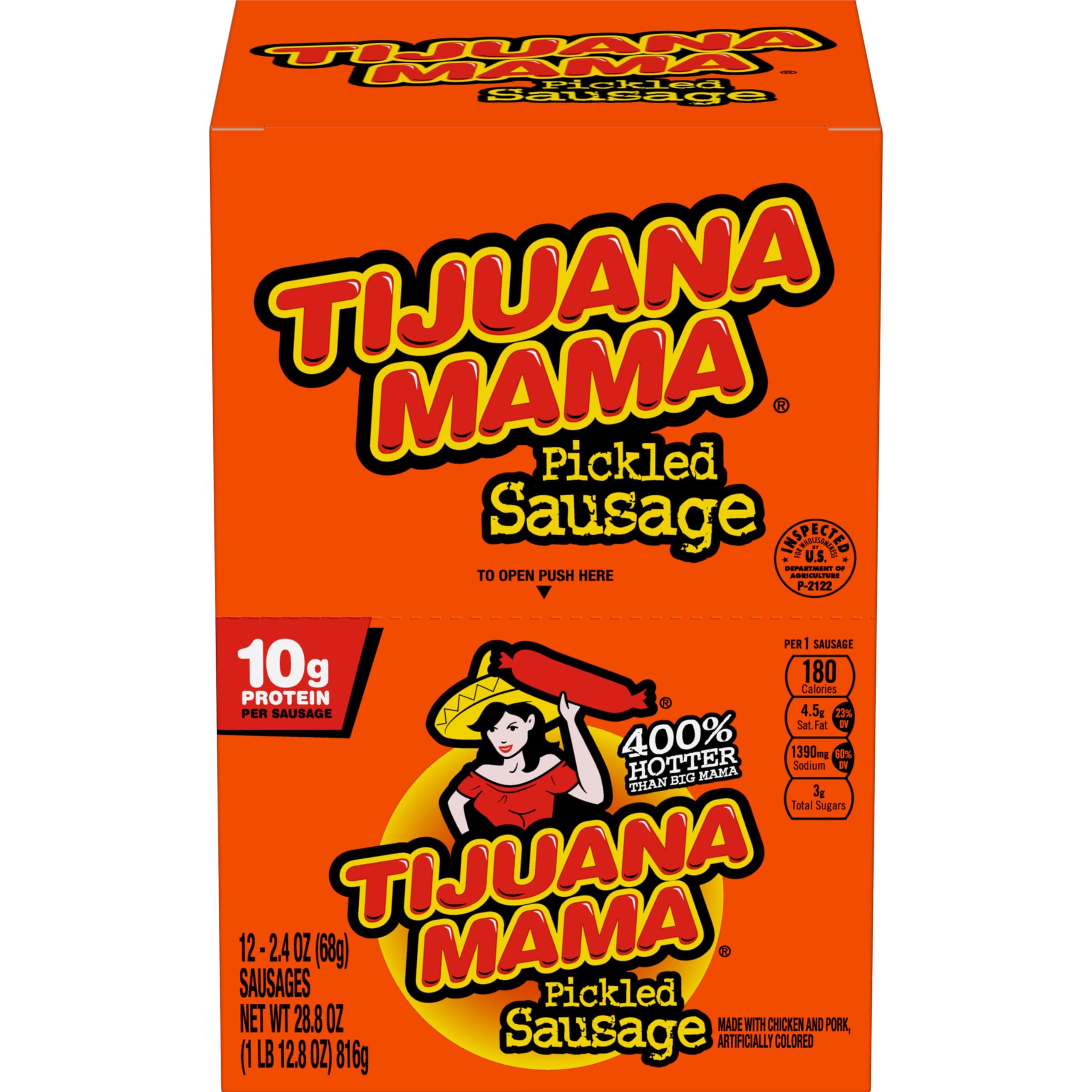 Penrose Tijuana Mama Pickled Sausages, 2.4 Ounce, 12 Pack