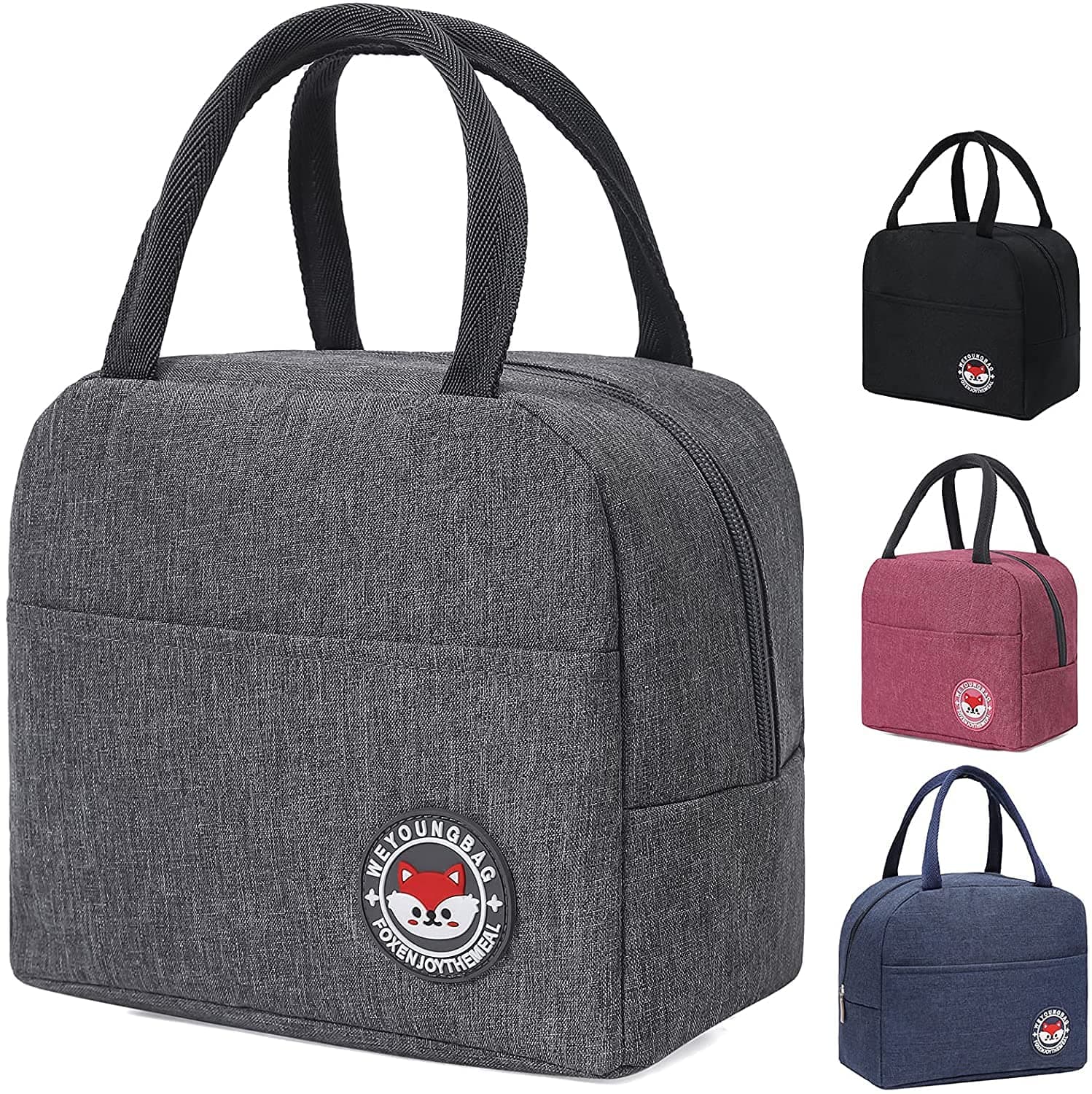 COOLBABY Small Fridge Bag, Cooler Bag Thermal Lunch Box Office, for Office Work School Travel Camping Outdoor Picnic (Grey)