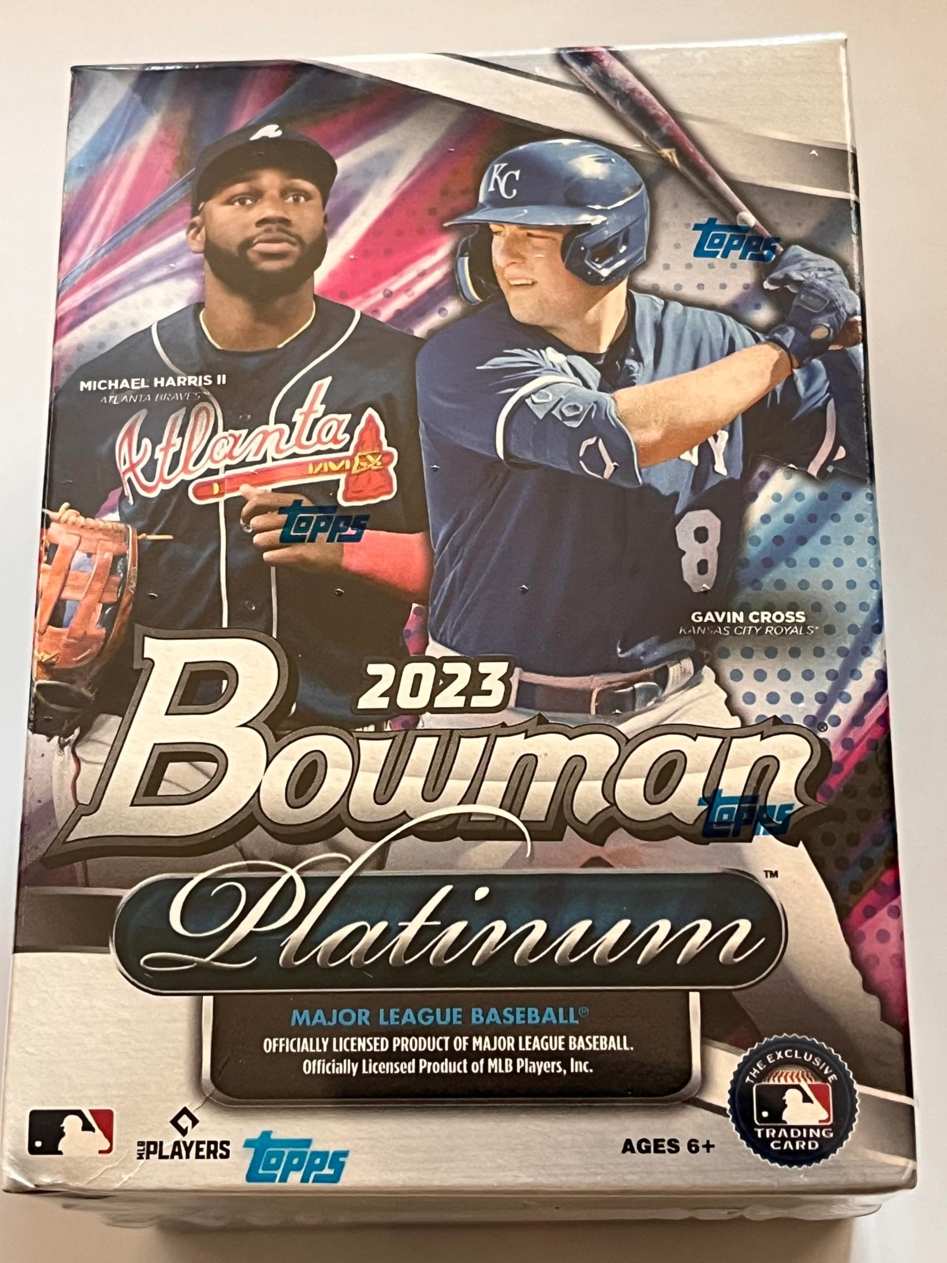 2023 Bowman Platinum Major League Baseball 4 exclusive Ice Foil Parallel Cards inside, 32 cards total Blaster box.