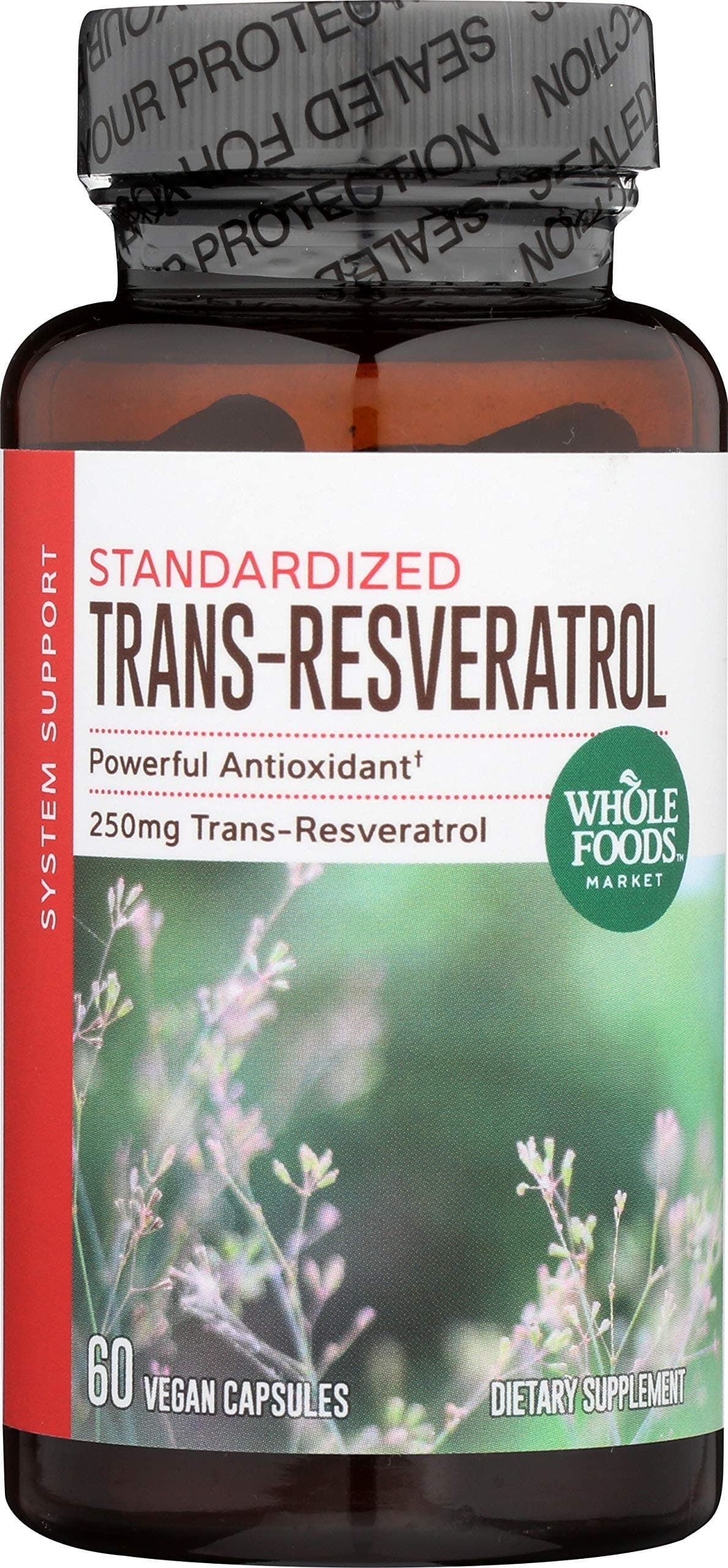 Whole Foods Market, Resveratrol 250mg, 60 ct