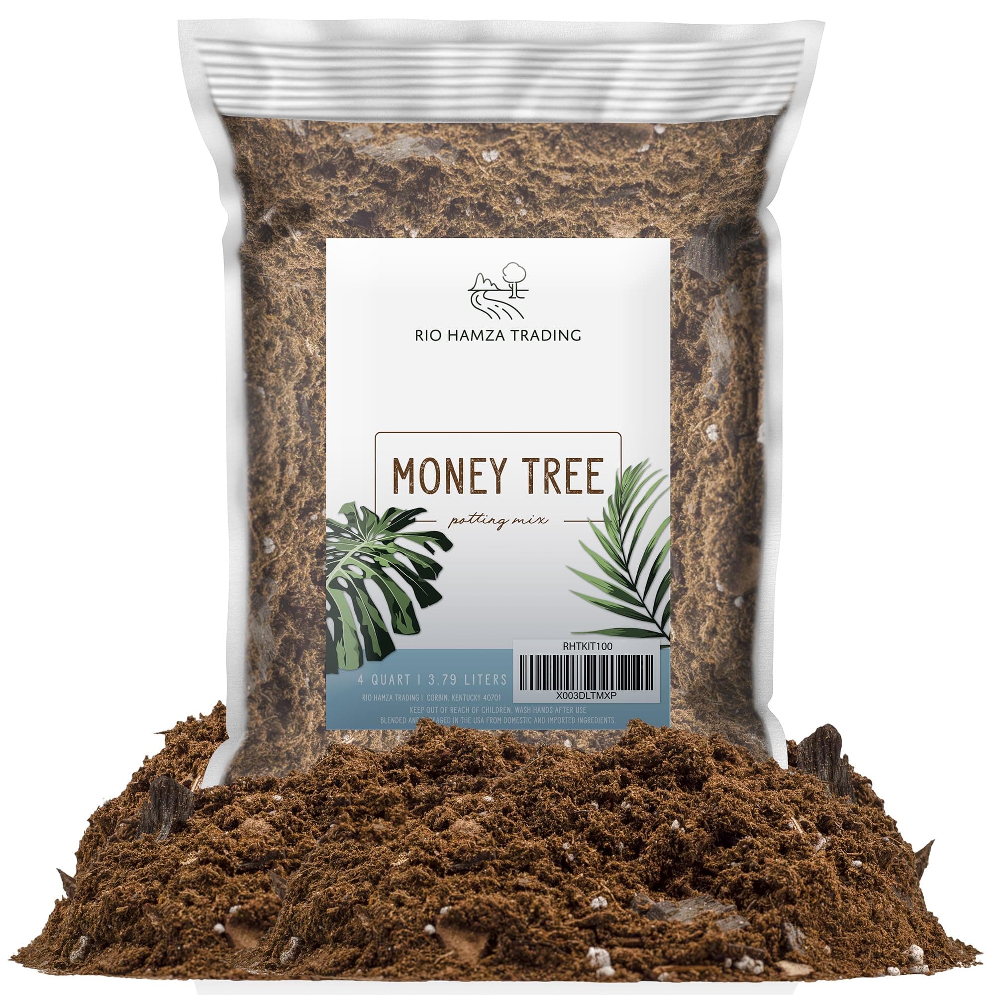 Money Tree Soil (4 Quarts), Potting Mix for Planting/Repotting Pachira Aquatica, All-Natural Custom Soil Blend