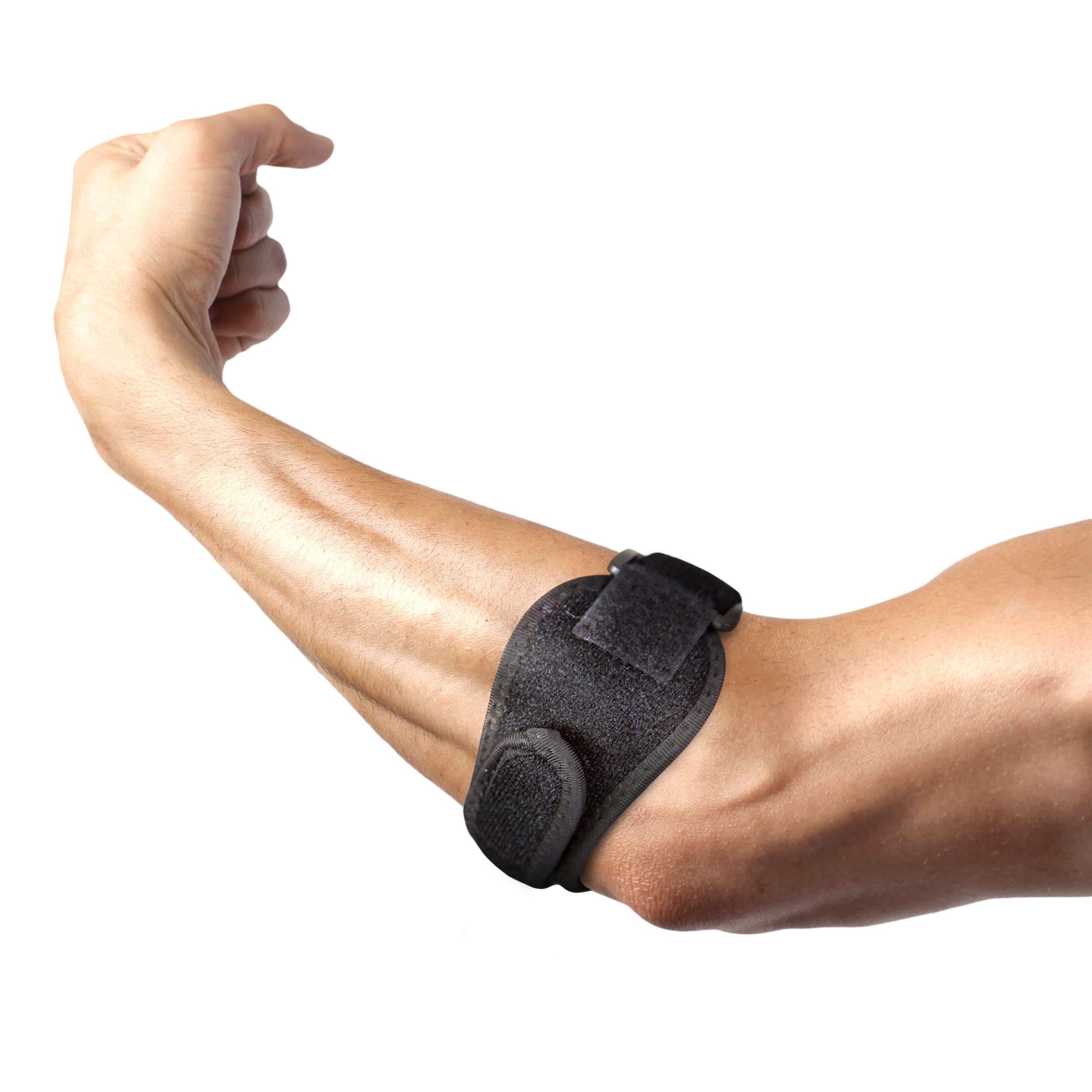 Adjustable Tennis Elbow Strap and Brace Band - Forearm Relief for Tennis and Golf Elbow Pain. Comfortable and Breathable Support Strap for Muscle Tissue and Joint Pain Relief.