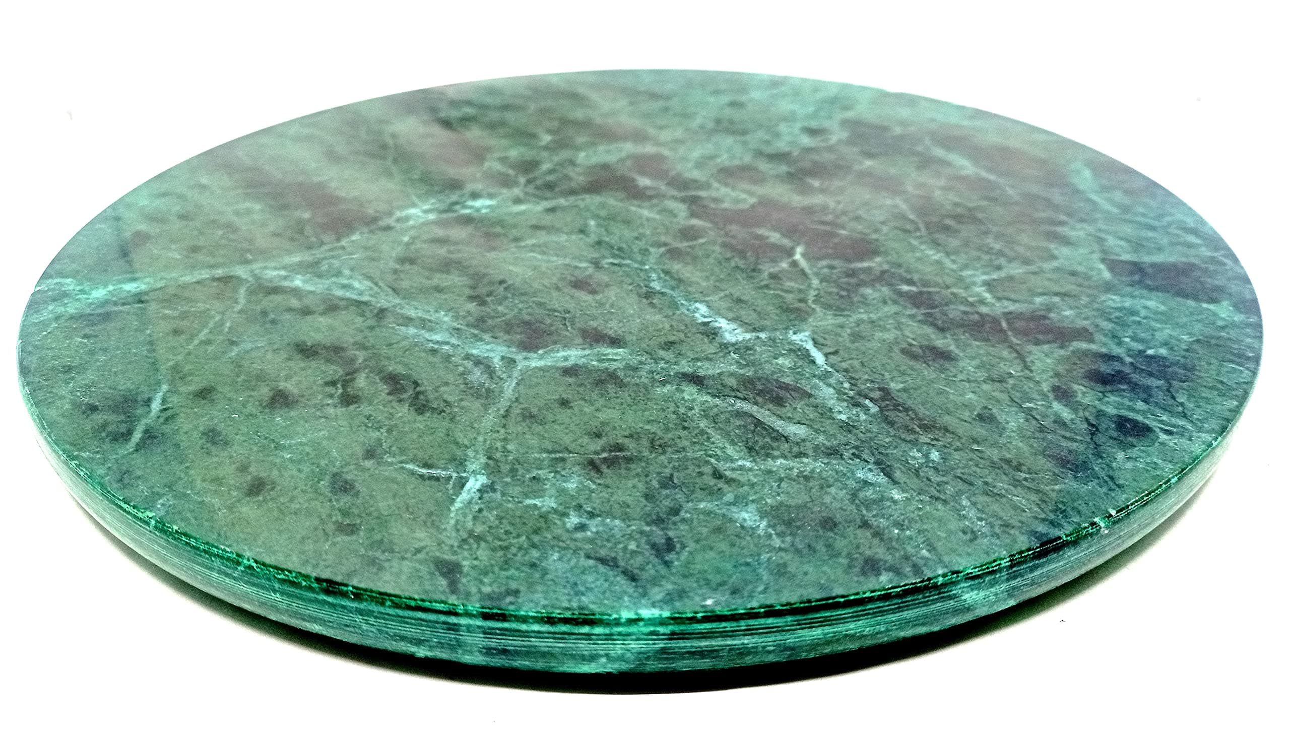 URBAN HAAT Marble Chakla/ Roti Maker Rolling Board, 10 inch, Green