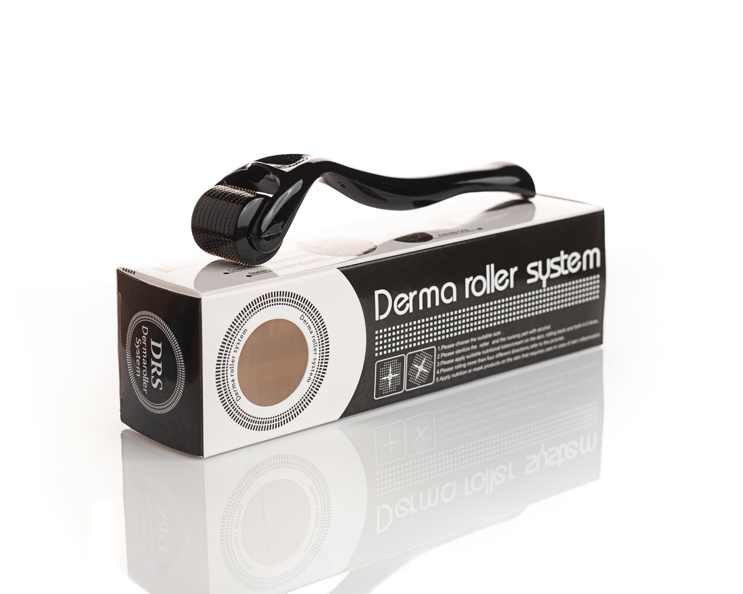 True Beauty Microneedle Derma Roller - Premium .25mm Needling Kit For Face - 540 Titanium Micro Needle Skin and Facial Care Tool For Home Skincare Use