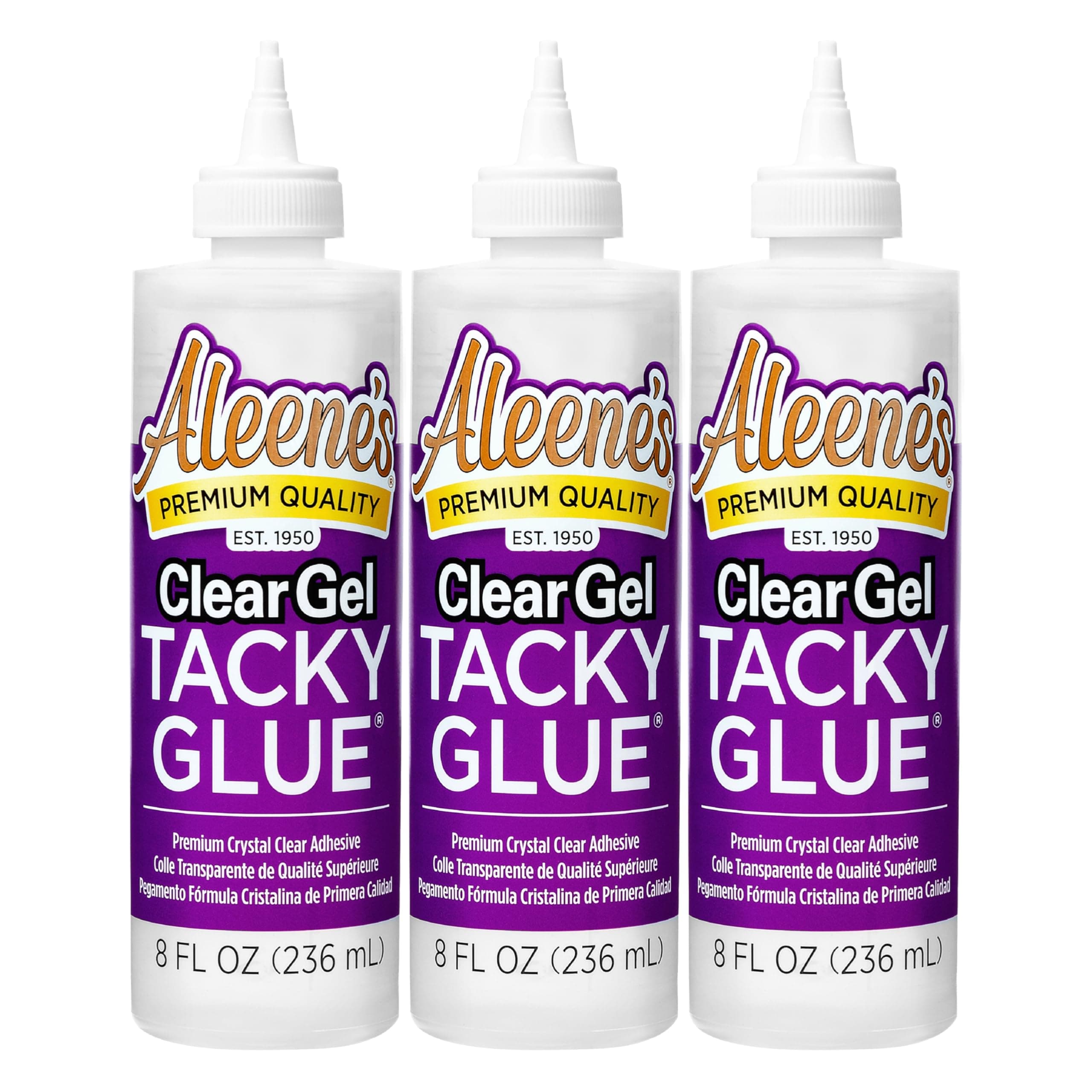 Aleene's 37226 Clear Gel Tacky Glue (3 Pack), 8 oz