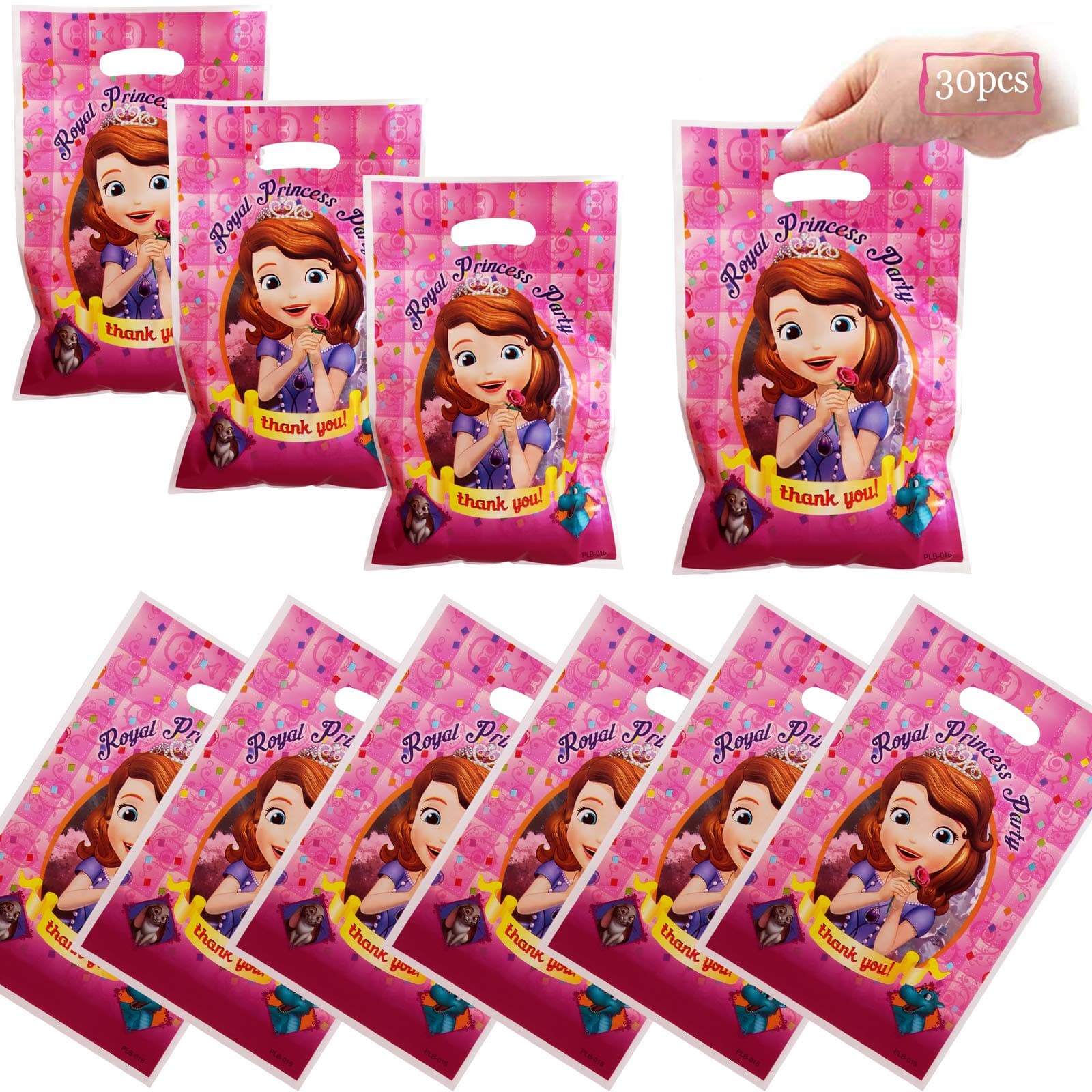 Dawei 30 Pcs Sofia the First Party Gift Bags,candy bag,royal pincess Birthday party supplies