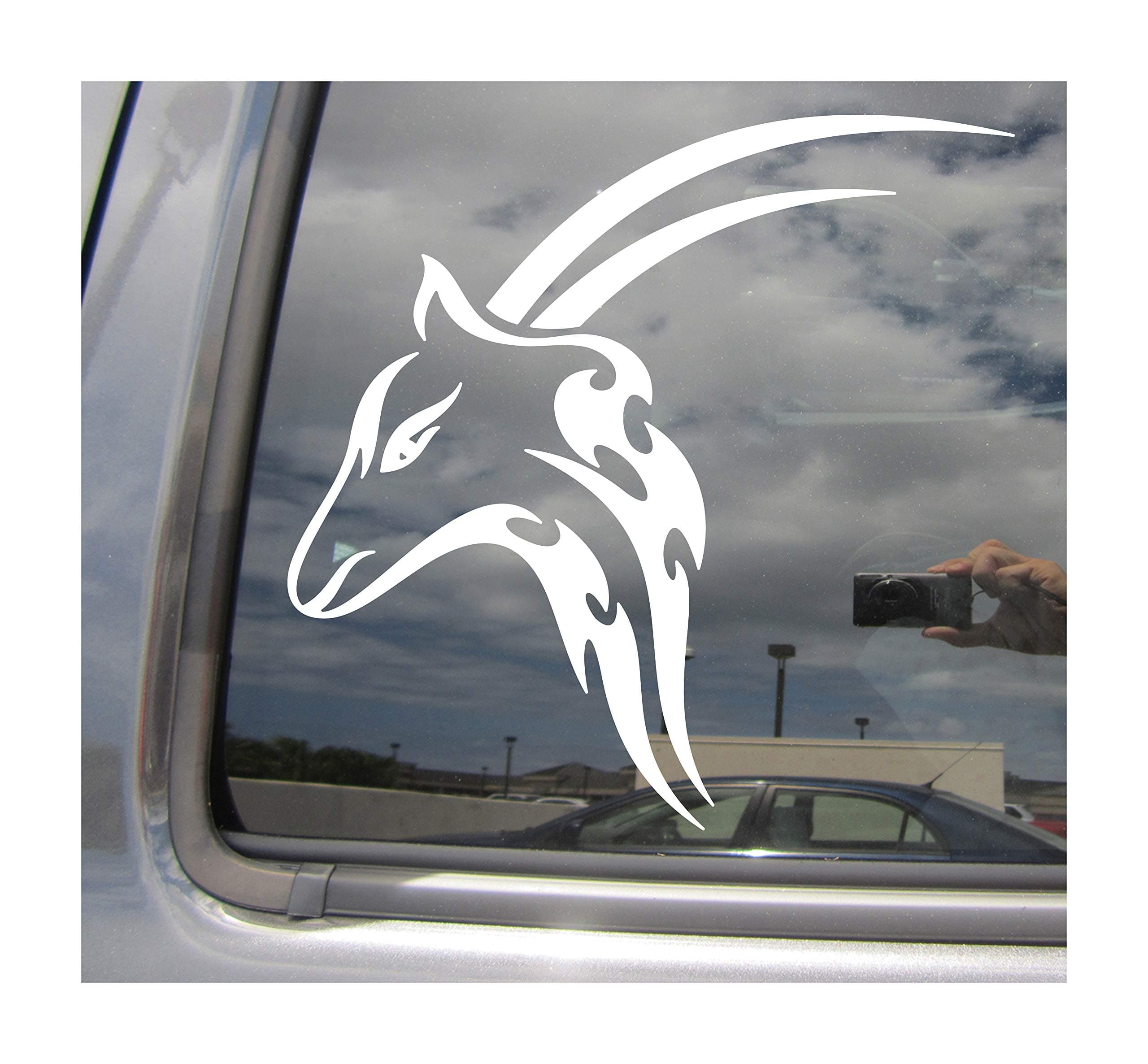 Right Now Decals - Tribal Gazelle - Antelope Wildlife Safari Big Game Hunter Hunting - Cars Trucks Moped Helmet Hard Hat Auto Automotive Craft Laptop Vinyl Decal Store Window Wall Sticker 01537