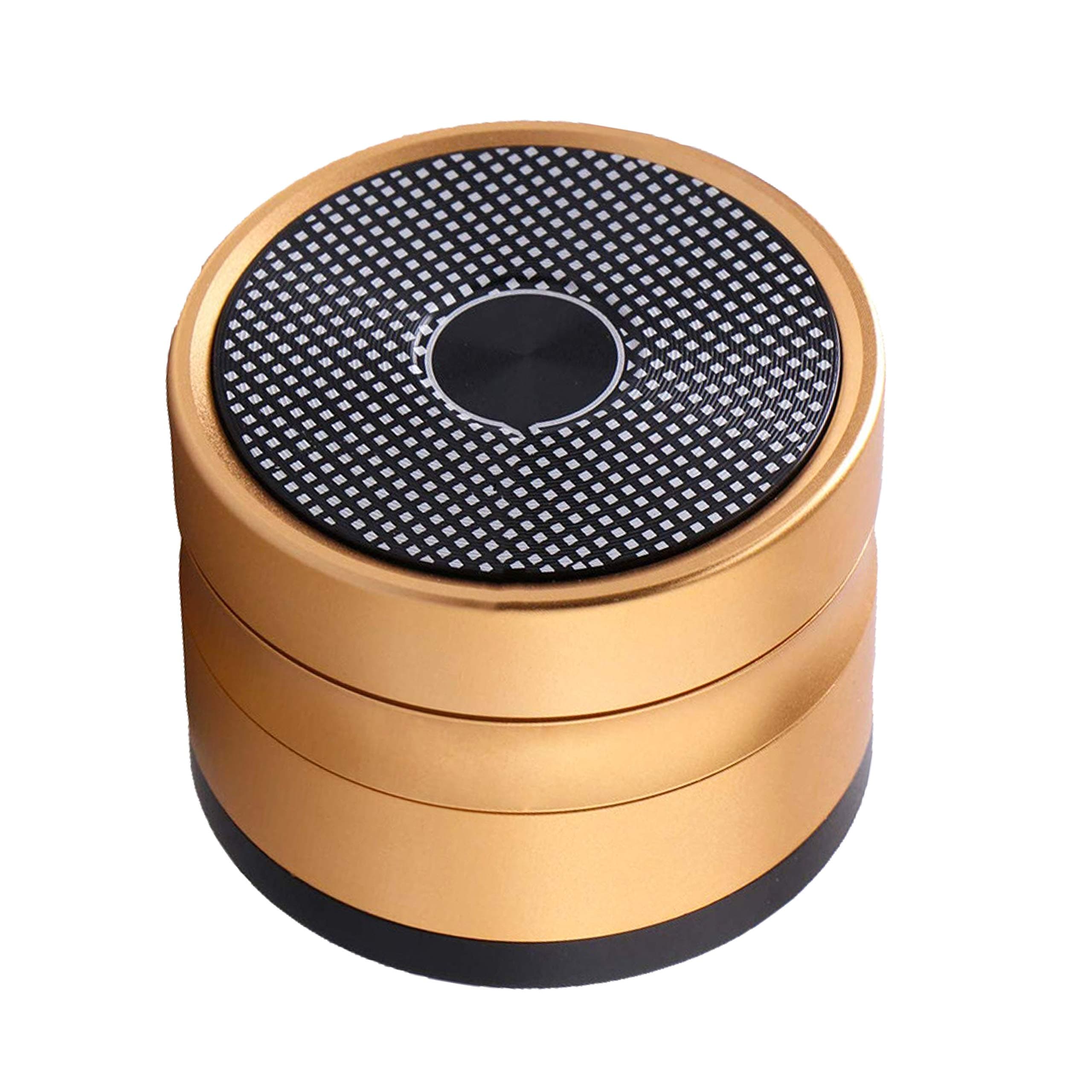 Ausma 4 Pieces 2.5 inch Large Metal Grinder with Pollen Catcher,Scraper and Magnetic Top for Herbs,Spices(Gold)