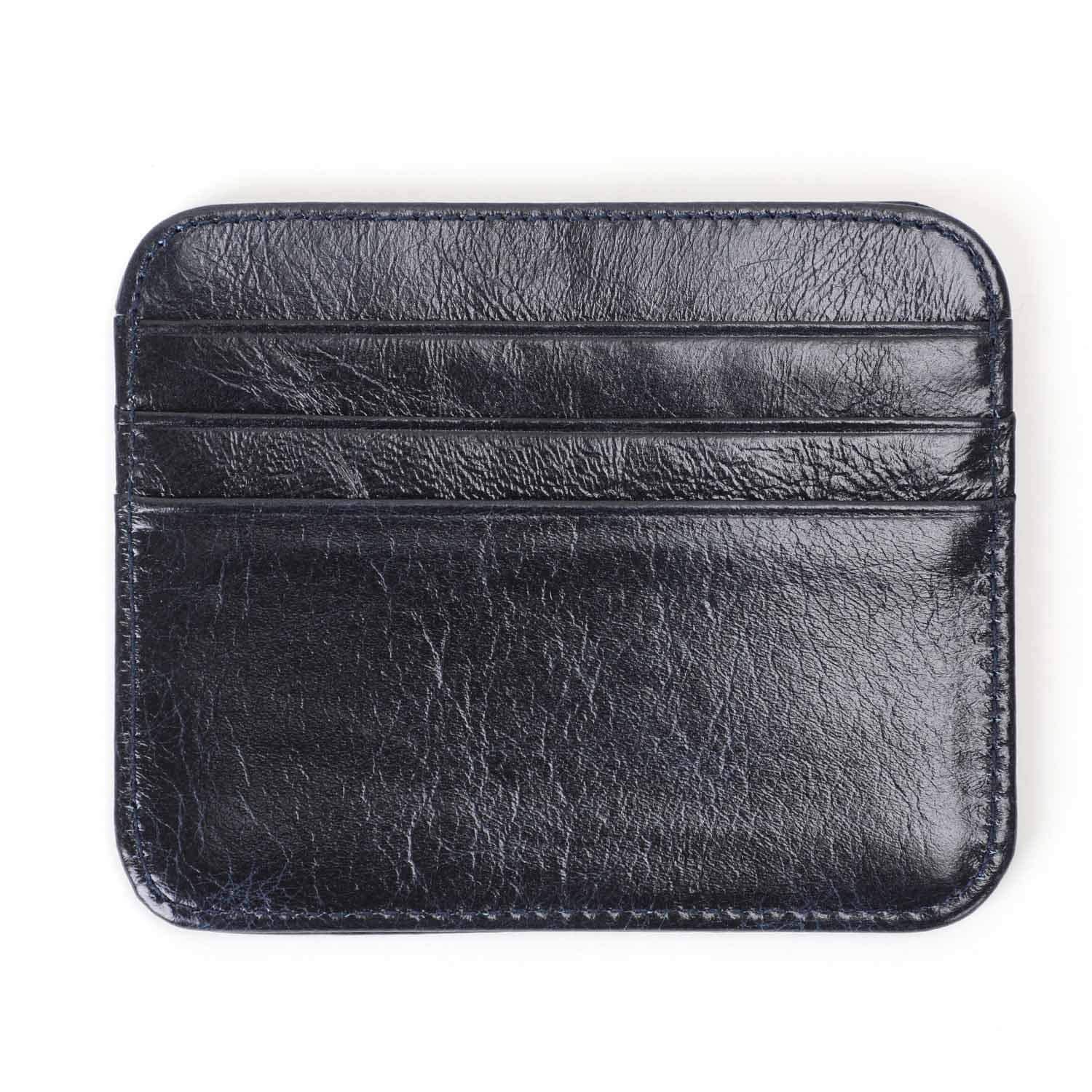 Credit Card Holder Wallet Credit Slim Mini Genuine Leather Smart Gift for Men Women