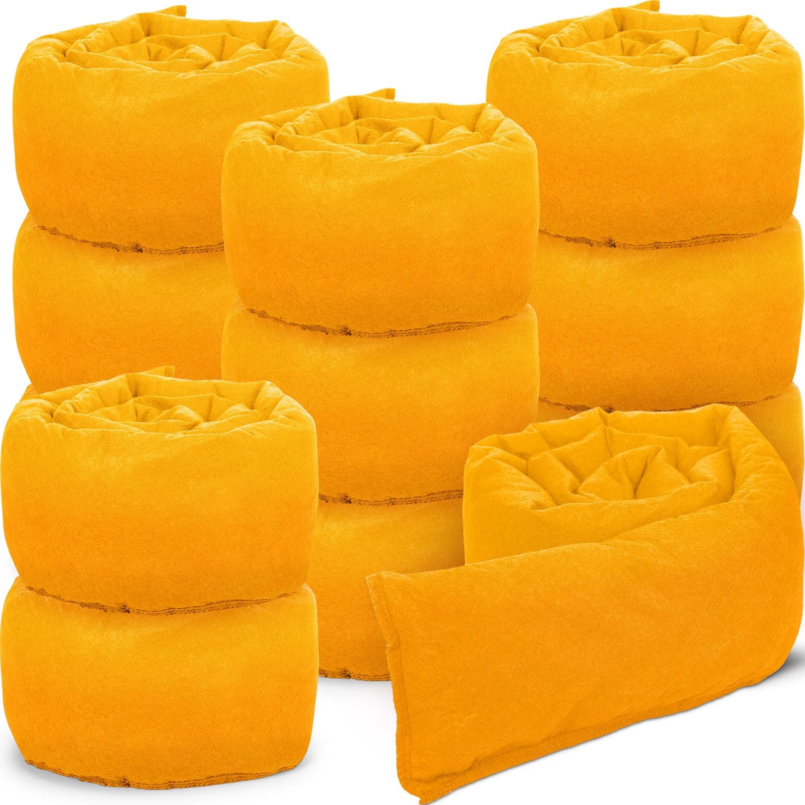 Sabary 12 Pcs Water Barrier 5 ft x 6.5 Inch Flood Barriers for Home Reusable Absorbent Flooding Prevention Barriers Sandless Sandbags for Home Door Garage Basement