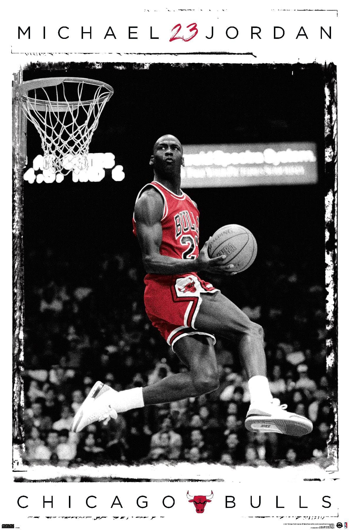 Trends International Michael Jordan - Dunk Wall Poster, 22.375" x 34", Unframed Version