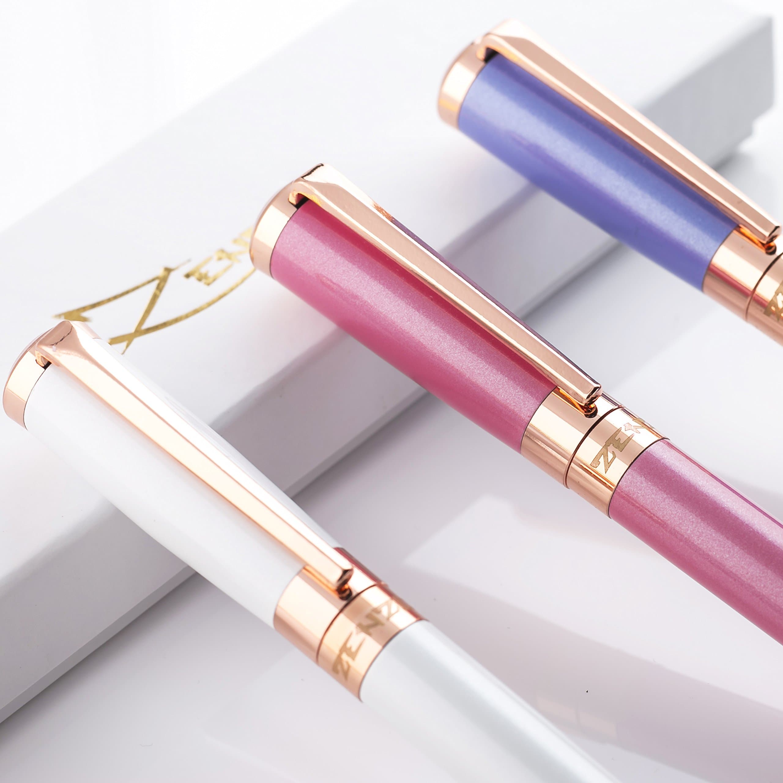 ZenZoi Fountain Pen – Premium Executive Calligraphy Stylograph Pens, Includes Ink Refill Converter & Gift Box Case – Royal Blue