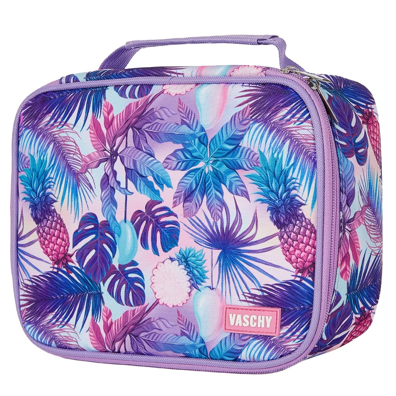 VASCHY Large Pencil Case Bag, Art Supply Marker Organizer Big Pen Pouch with Detachable Layers Slots Multiple Zipper Pockets for Kids Adults School Office Purple