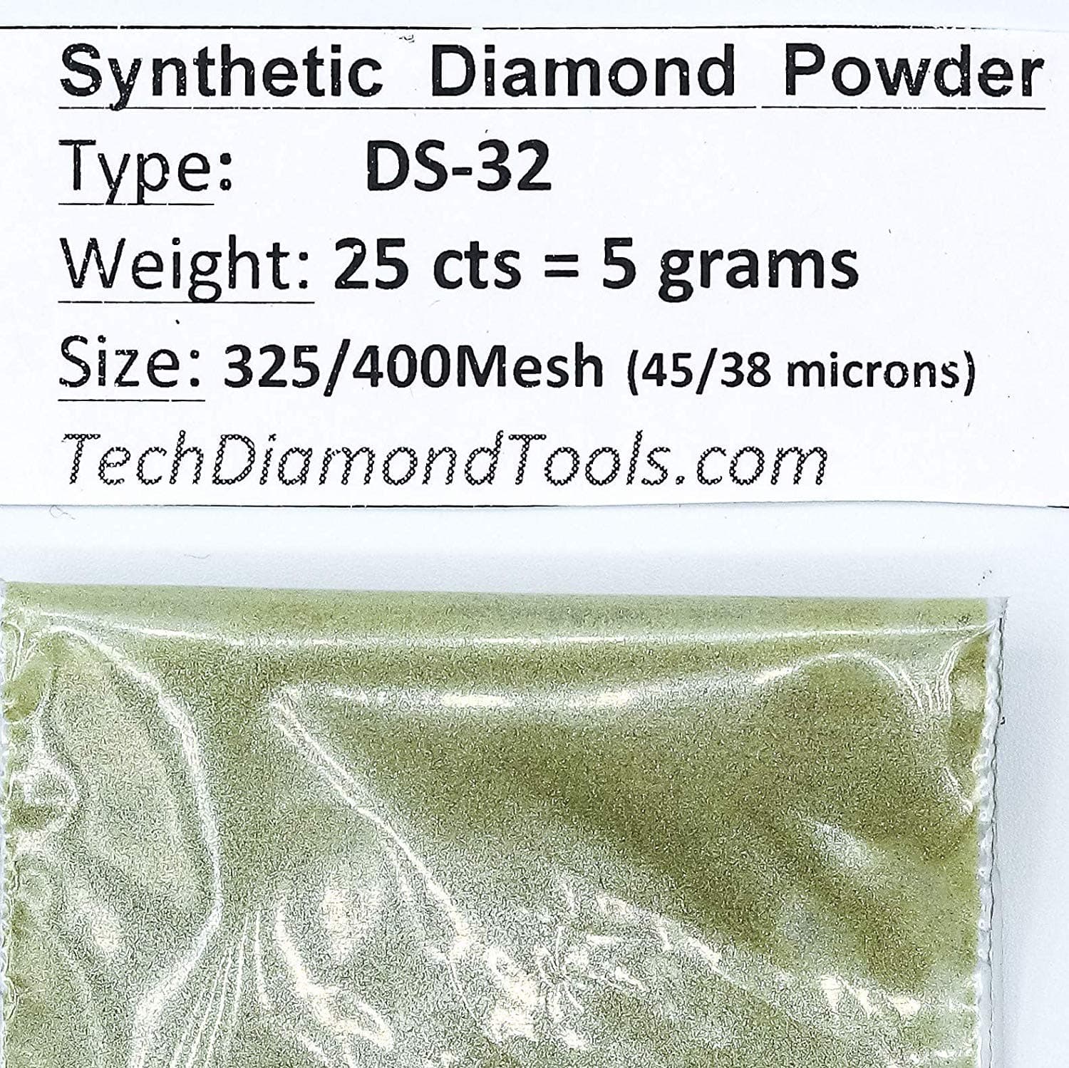 TechDiamondTools Diamond Dust Grinding Powder for Stone Rock Valve Steel Hard Metal Concrete Granite Knife Gun 325/400 to 50/60 mesh 5 Grams 25 carats USA Made Abrasive Powder Crystal dust (325 grit)