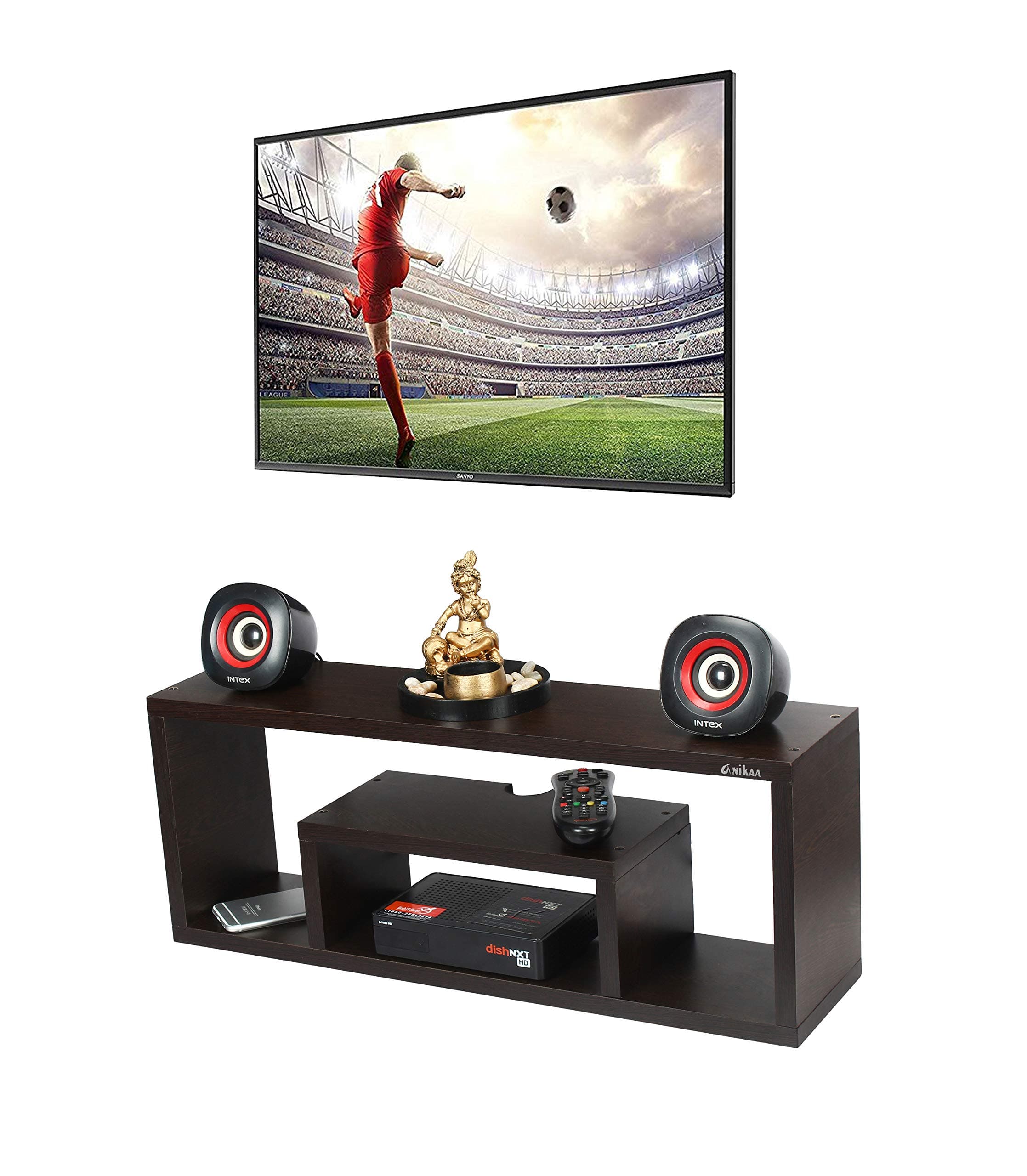 Anikaa Aster Engineered Wood Wall Mount TV Unit/TV Stand/Wall Set Top Box Stand/TV Cabinet/TV Entertainment Unit (Wenge)(D.I.Y)