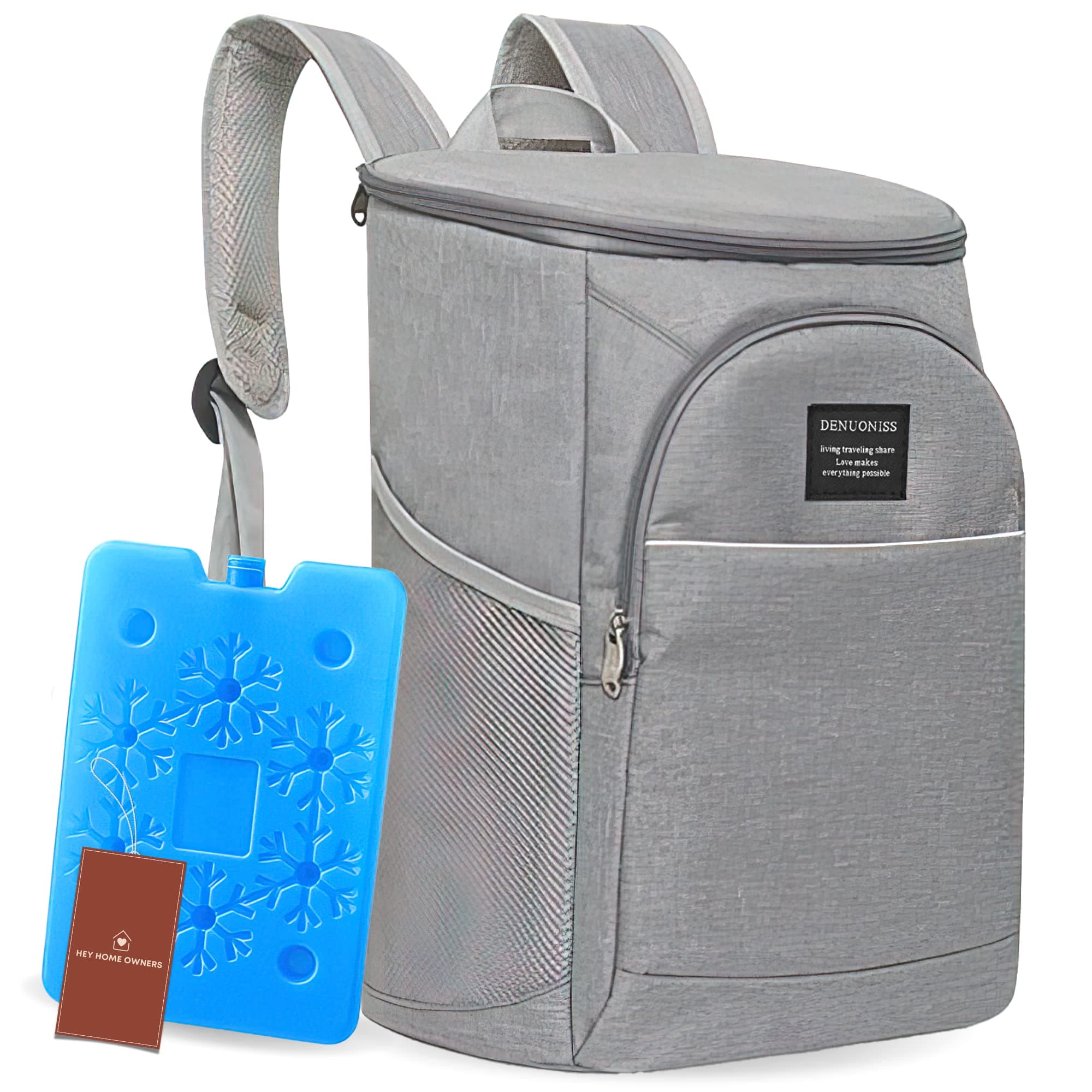 HEY HOME OWNERS 20L Insulated Cooler Backpack, Multi-functional Backpack with Ice Tube, Lightweight Leakproof Cooler Bag For Lunch Picnic Hiking Beach Travel, School Gym