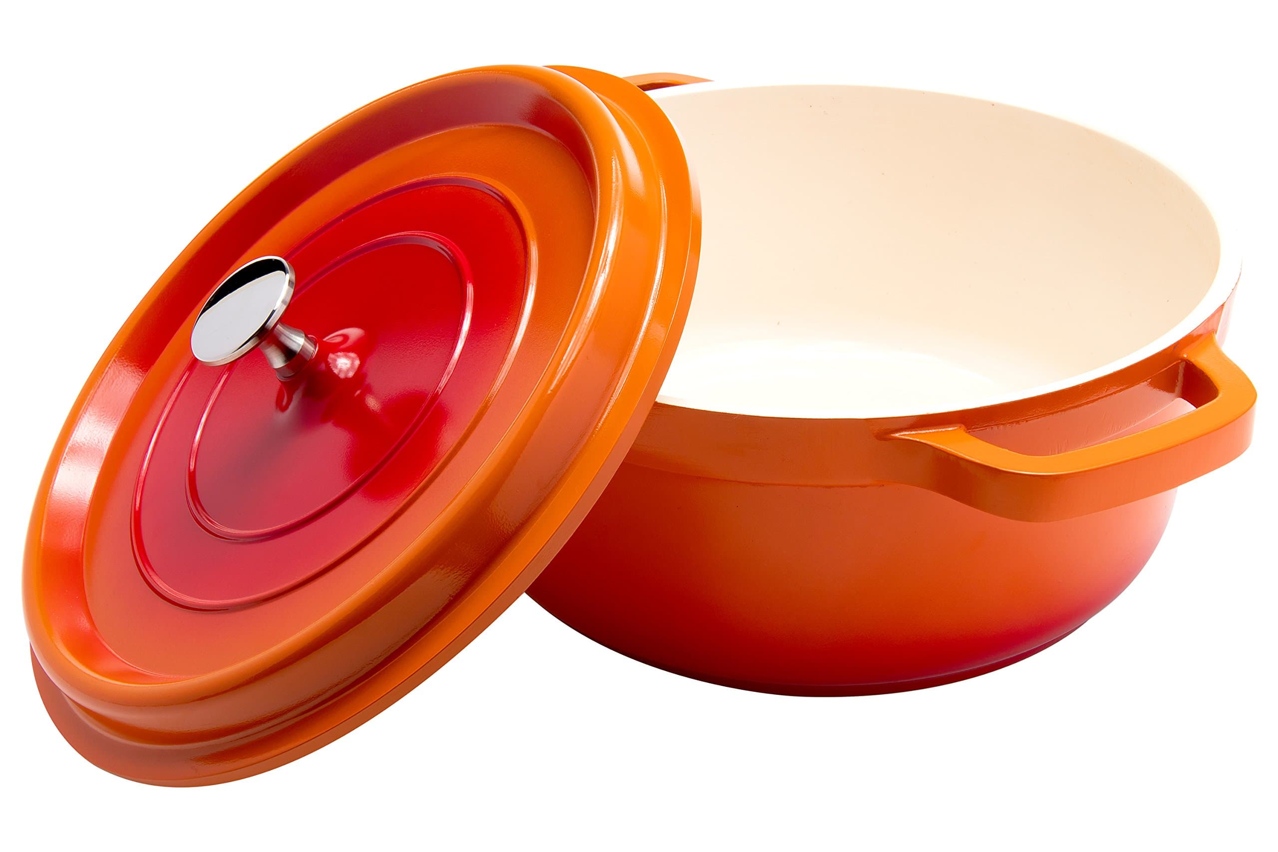 Hercules PA9000-24L Round Casserole Dutch Oven 4 qts Cast Aluminum with Induction Stove Plate