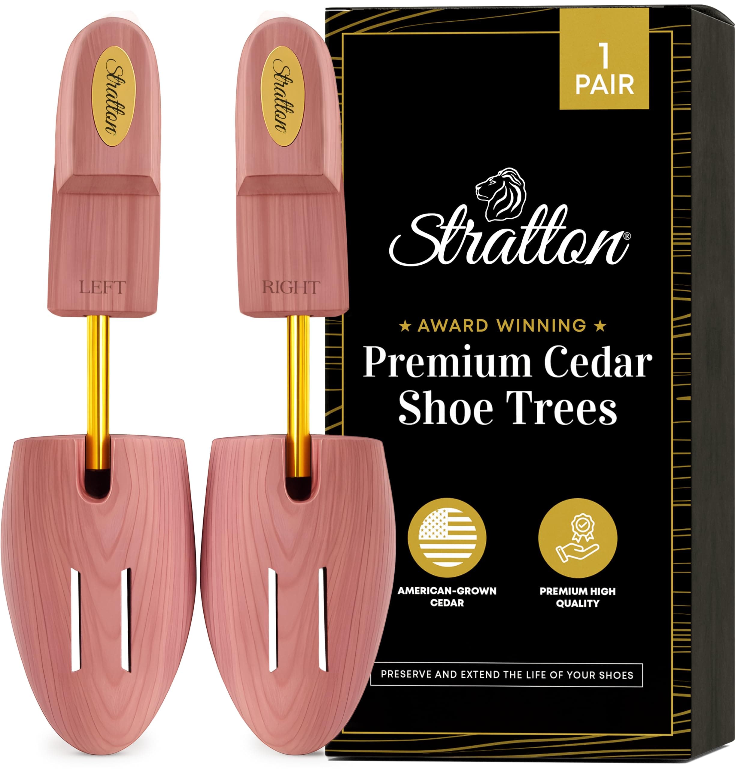 Stratton Cedar Shoe Tree - Shoe Trees for Men & Women, Sneakers, Widener & Shaper | GROWN IN USA