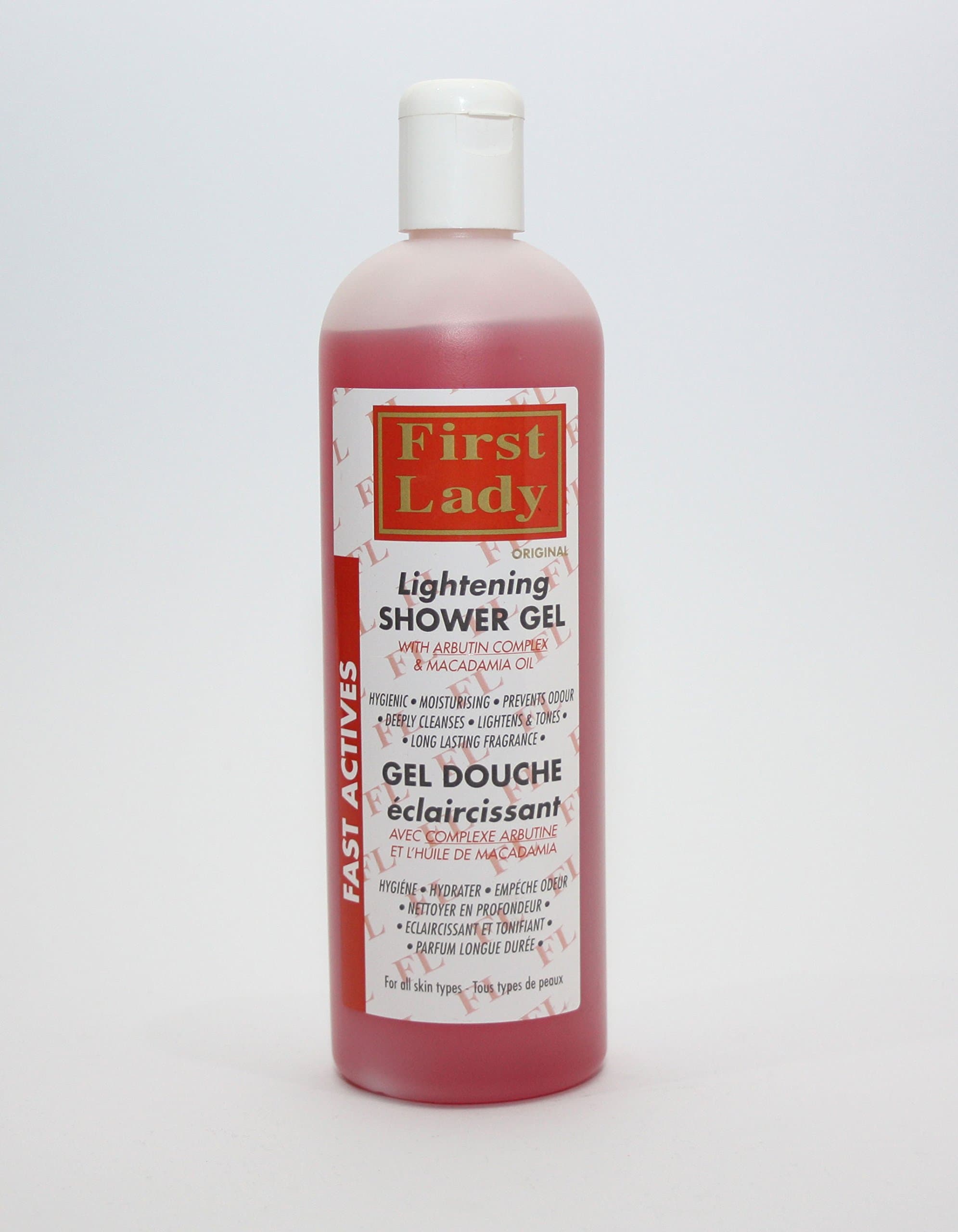 First Lady Skin Bleaching | Whitening | Brightening | Lightening SHOWER GEL DOUCHE eclaircissant 750ML - with niacinamide & vitamin c