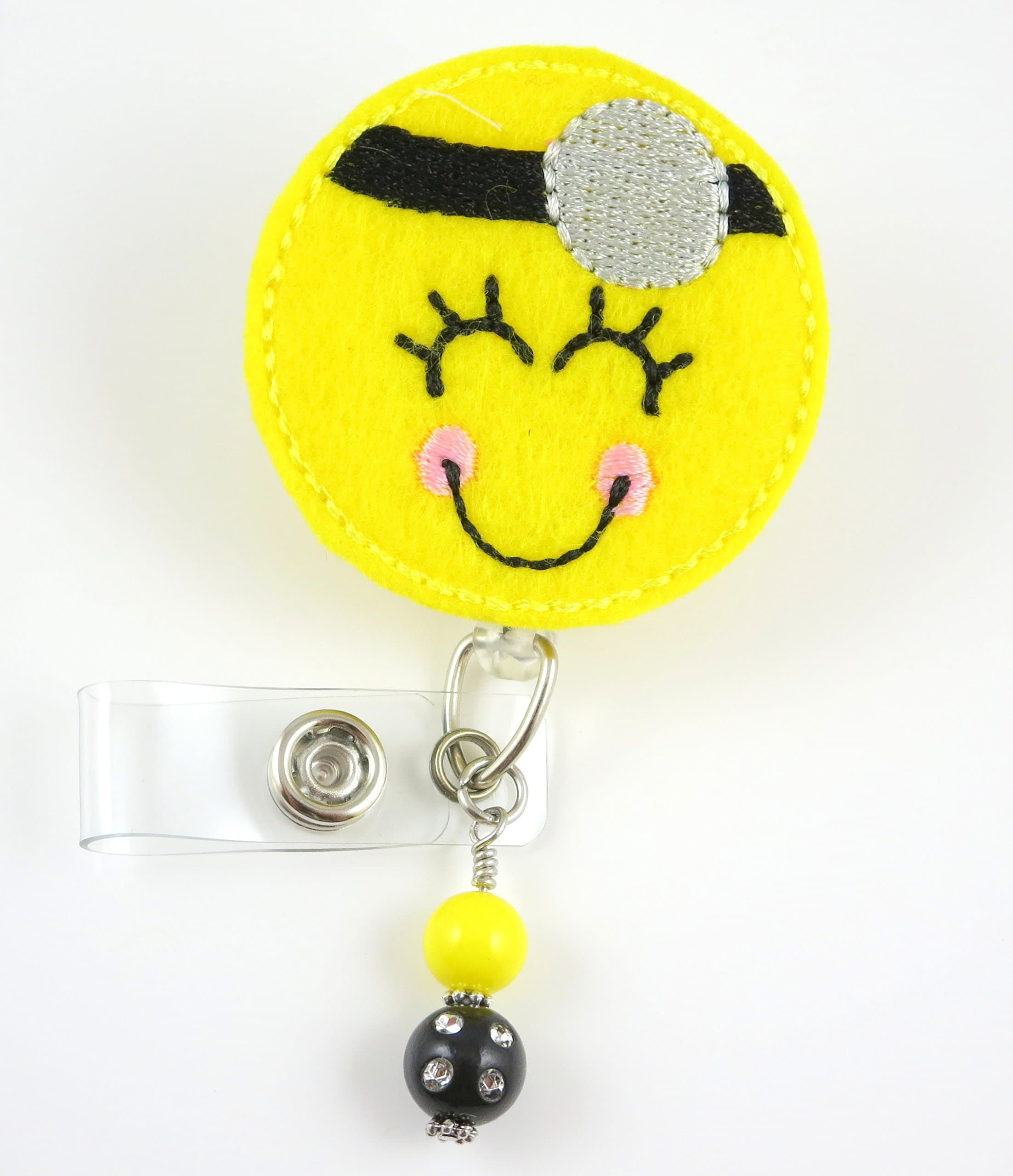 Smiley Doctor - Nurse Badge Reel - Retractable ID Badge Holder - Nurse Badge - Badge Clip - Badge Reels - Pediatric - RN - Name Badge Holder
