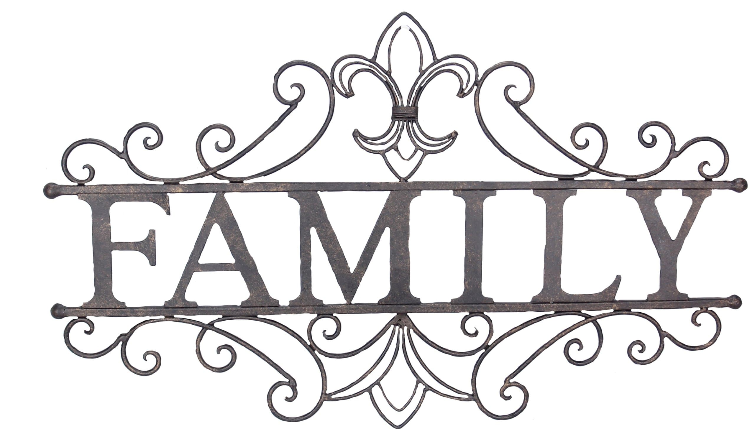 Metal Family Wall Sign