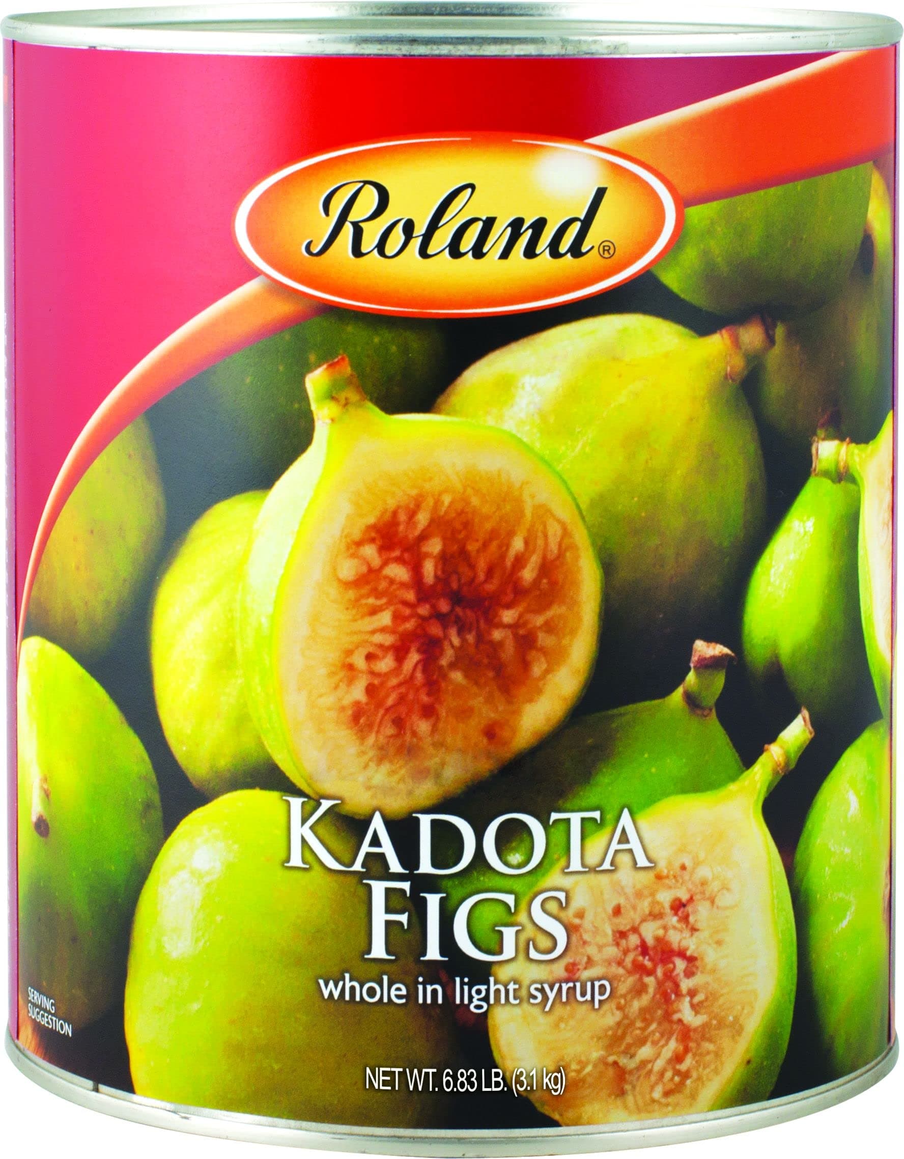 Roland Foods Kadota Figs in Light Syrup, Specialty Imported Food, 6.83 Pound Can, Pack of 1